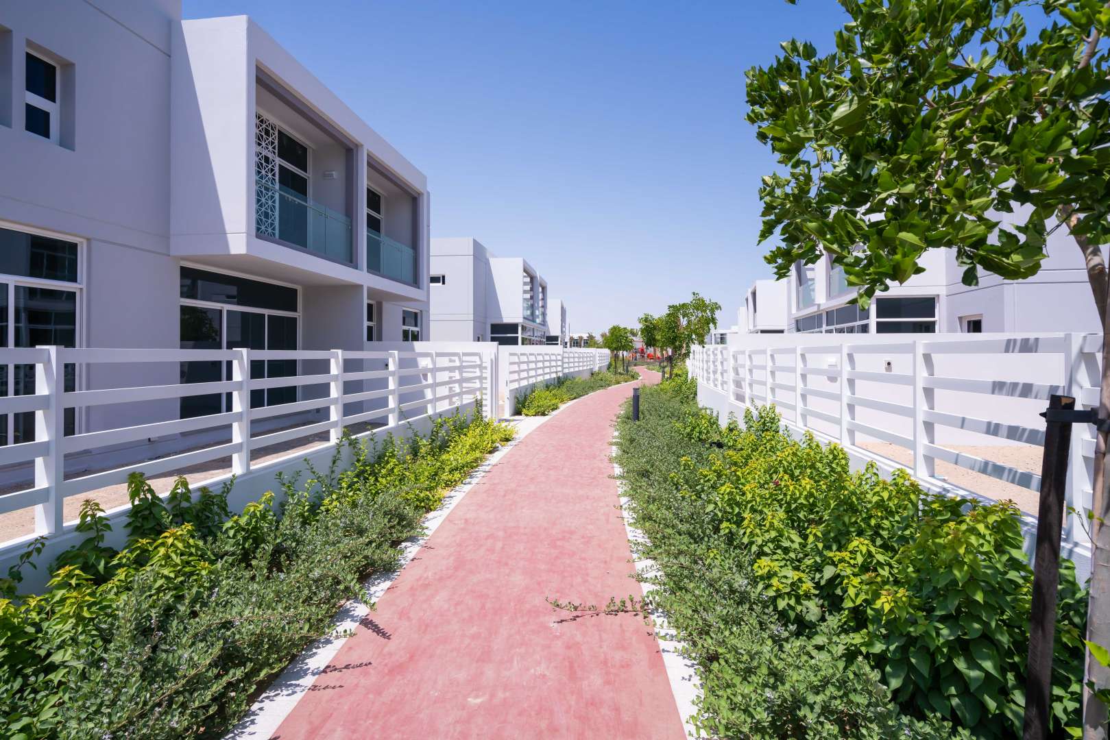 Exterior view of 4-bedroom townhouse for sale in Arabella, Mudon with modern design