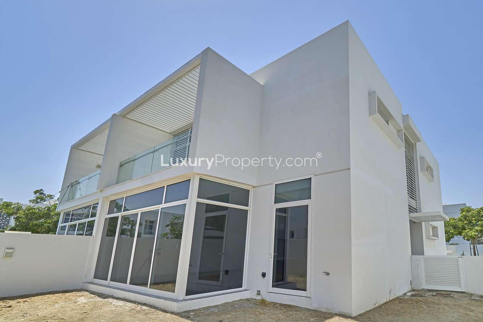 Corner plot townhouse for sale in Arabella, Mudon with modern architecture