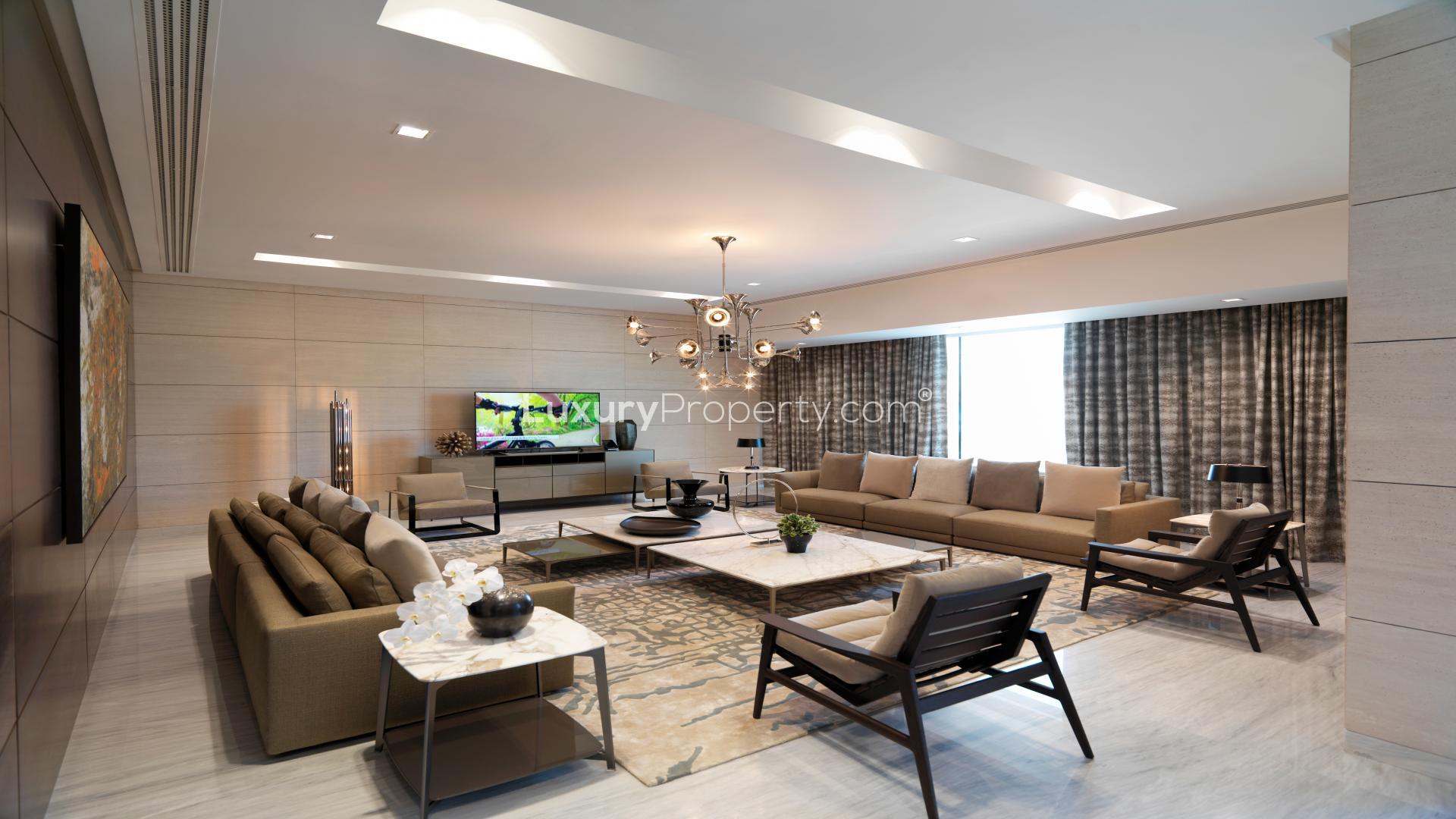 Modern 4-bedroom townhouse exterior in District One, Mohammed Bin Rashid City, for sale