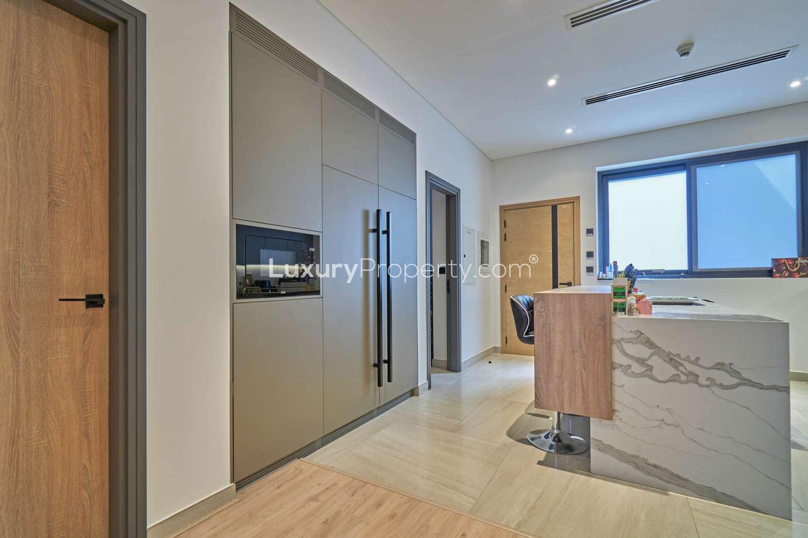 Modern living room in spacious 4-bedroom townhouse, Hyati Avenue, Jumeirah Village Circle