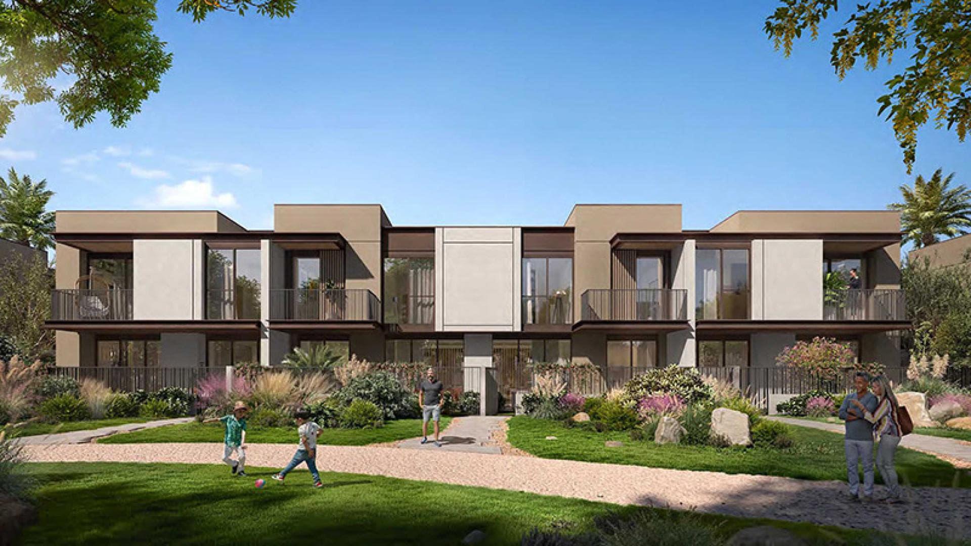 Modern 4-bedroom townhouse exterior in Haven by Aldar, Dubai Land
