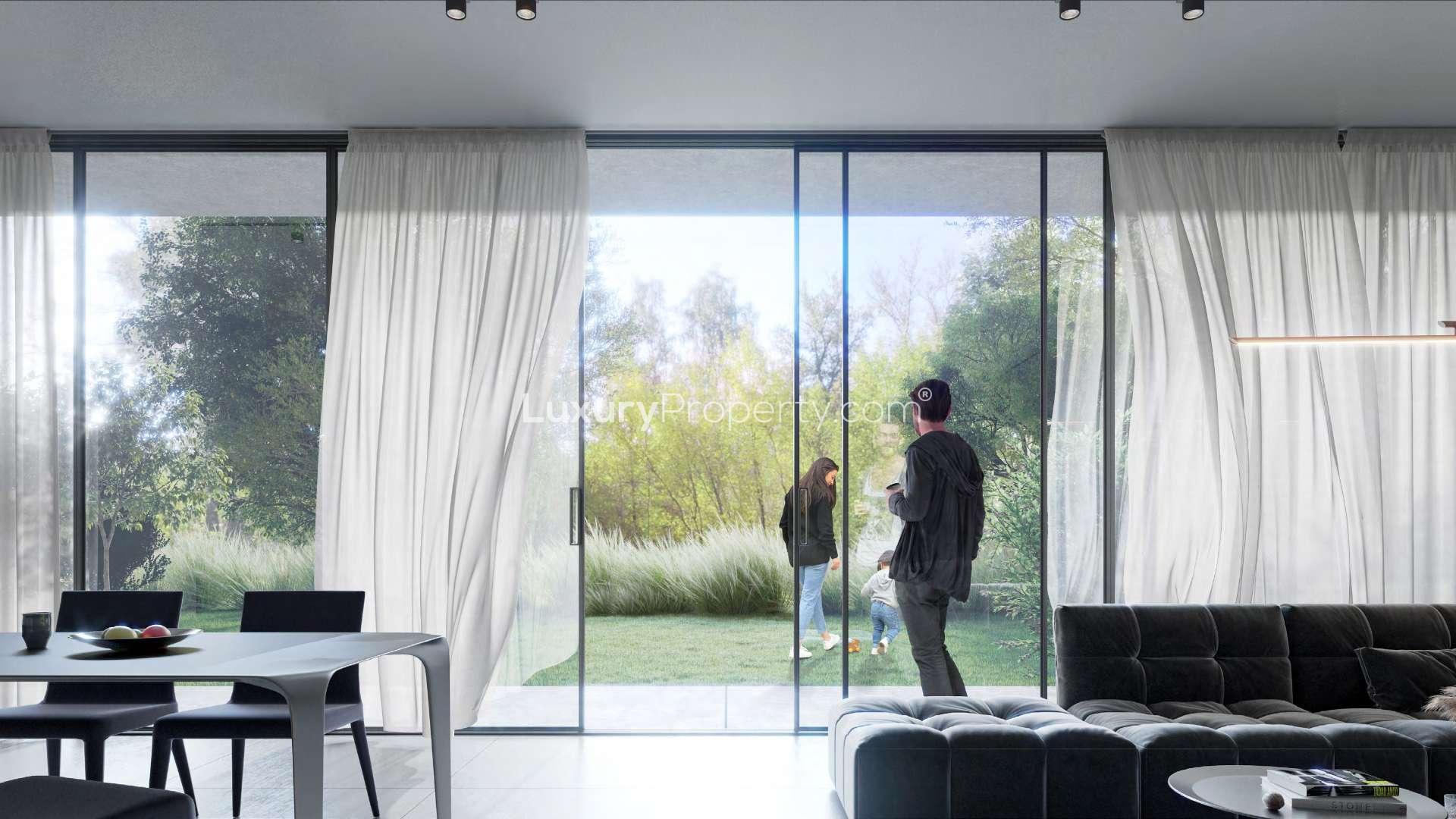 Modern living area in Type A 4 Bedroom Townhouse, Jouri Hills, Jumeirah Golf Estates