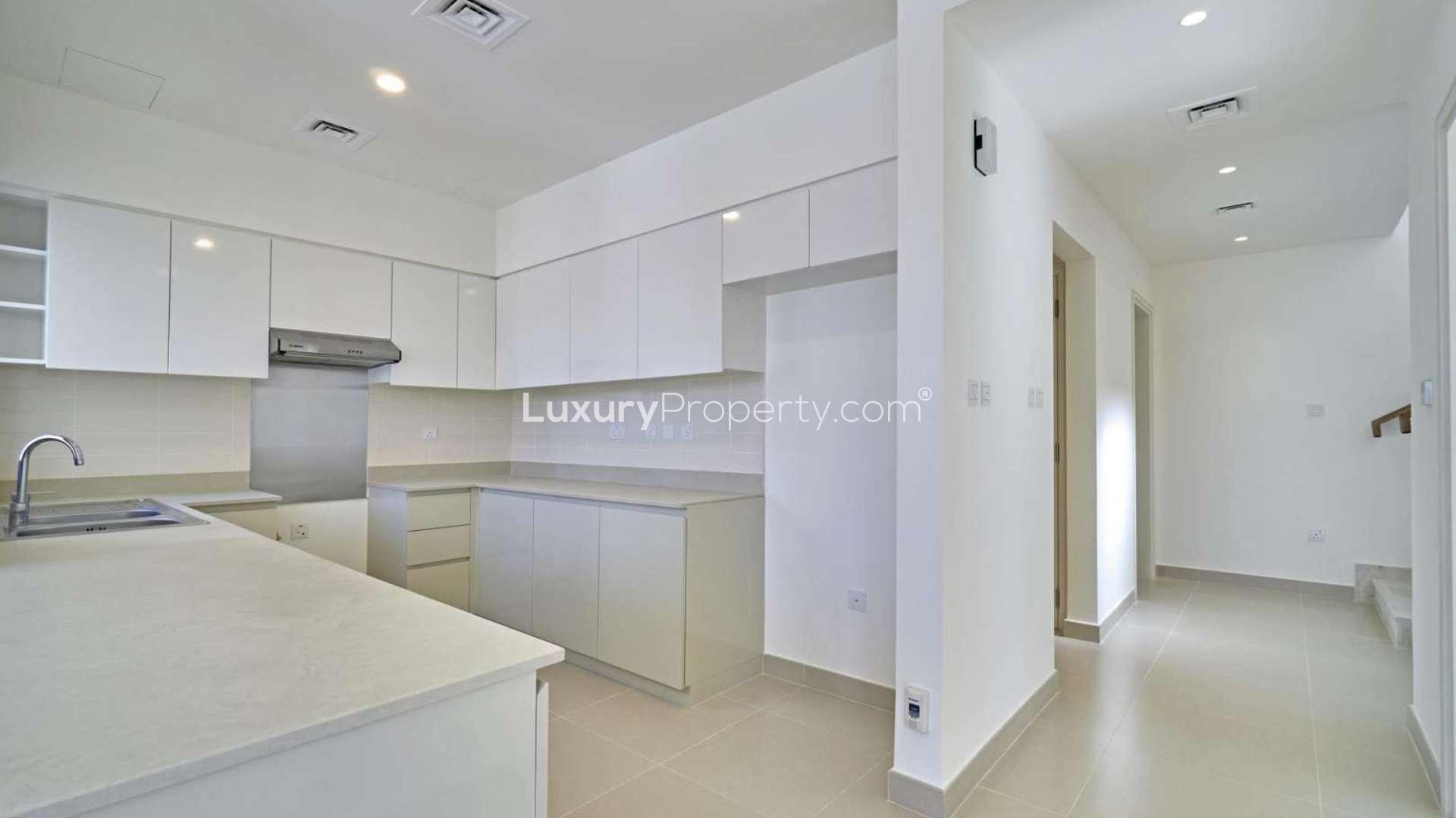 Modern 4-bedroom townhouse exterior in Maple, Dubai Hills Estate, available for sale