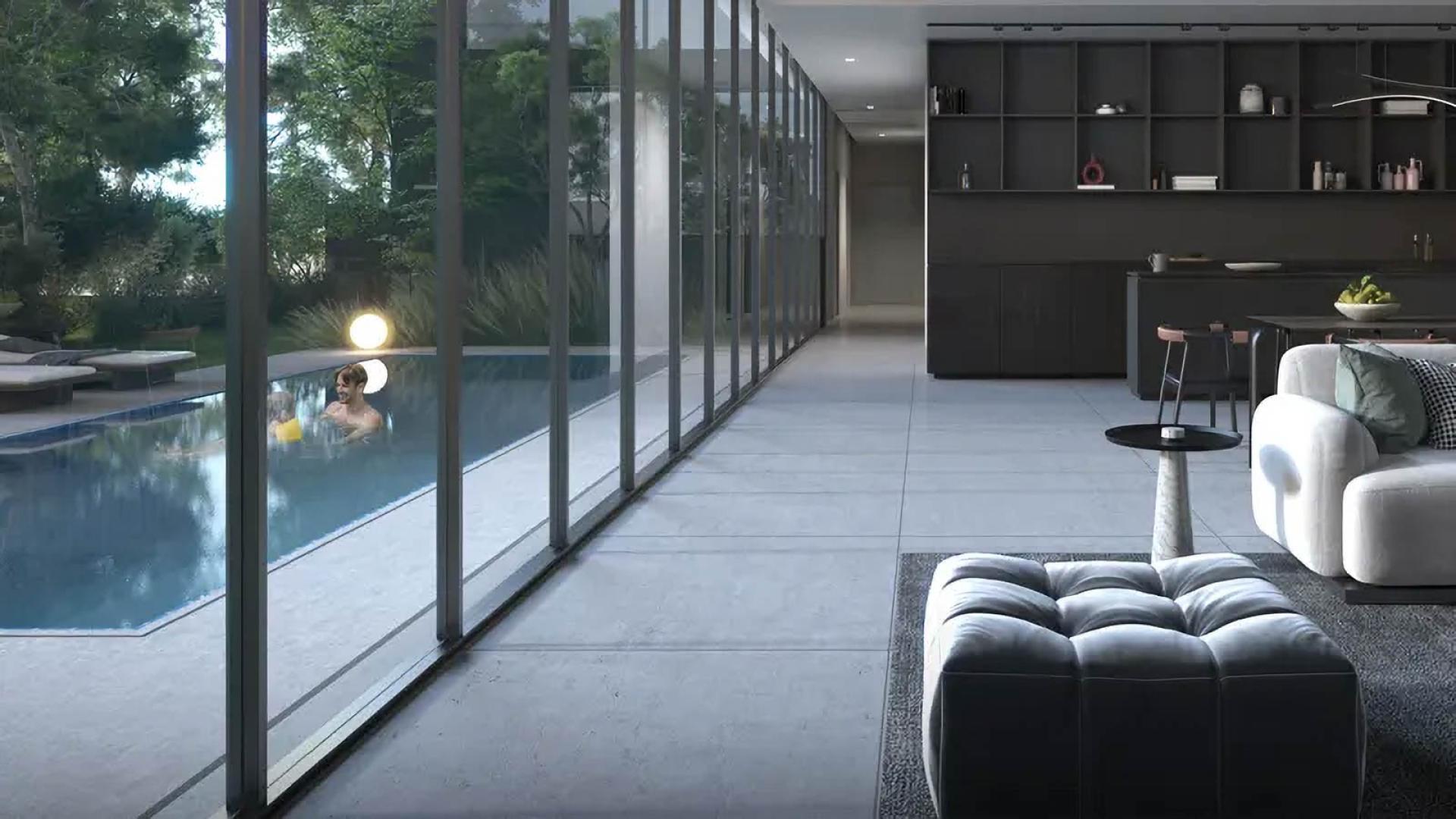 Park-facing 4-bed townhouse in Jumeirah Golf Estates, prime corner location, modern design