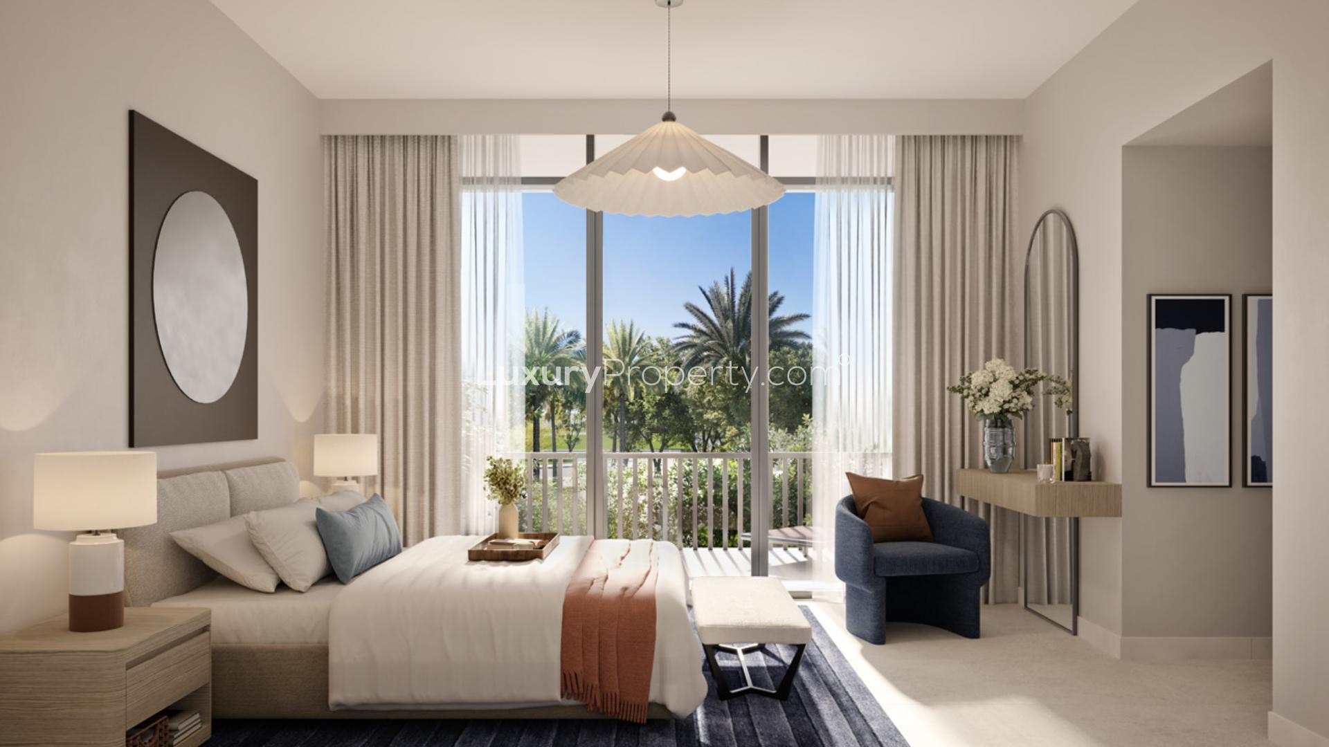 Modern living room in four-bed townhouse, Arabian Ranches III, Raya community, bright and spacious