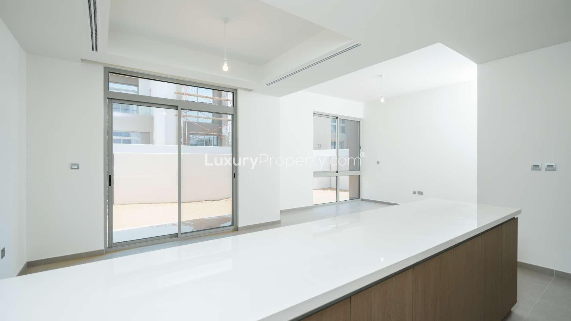 N/A,Modern kitchen interior in a beautiful 4-bedroom townhouse, Arabian Ranches 2, Reem Community
