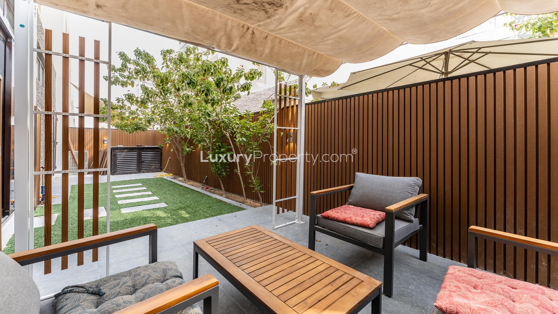 Elegant living room in upgraded 4-bedroom villa, Trevi, Damac Hills, Veneto Villas