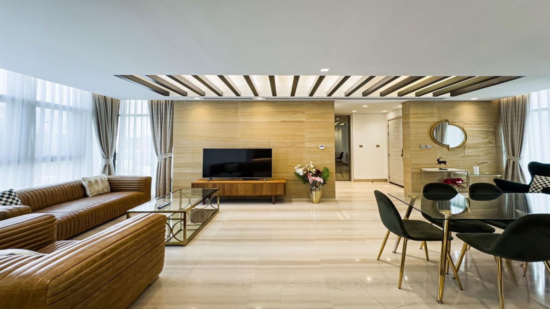 Modern living and dining area in upgraded 4-bedroom villa, Veneto Villas, Damac Hills