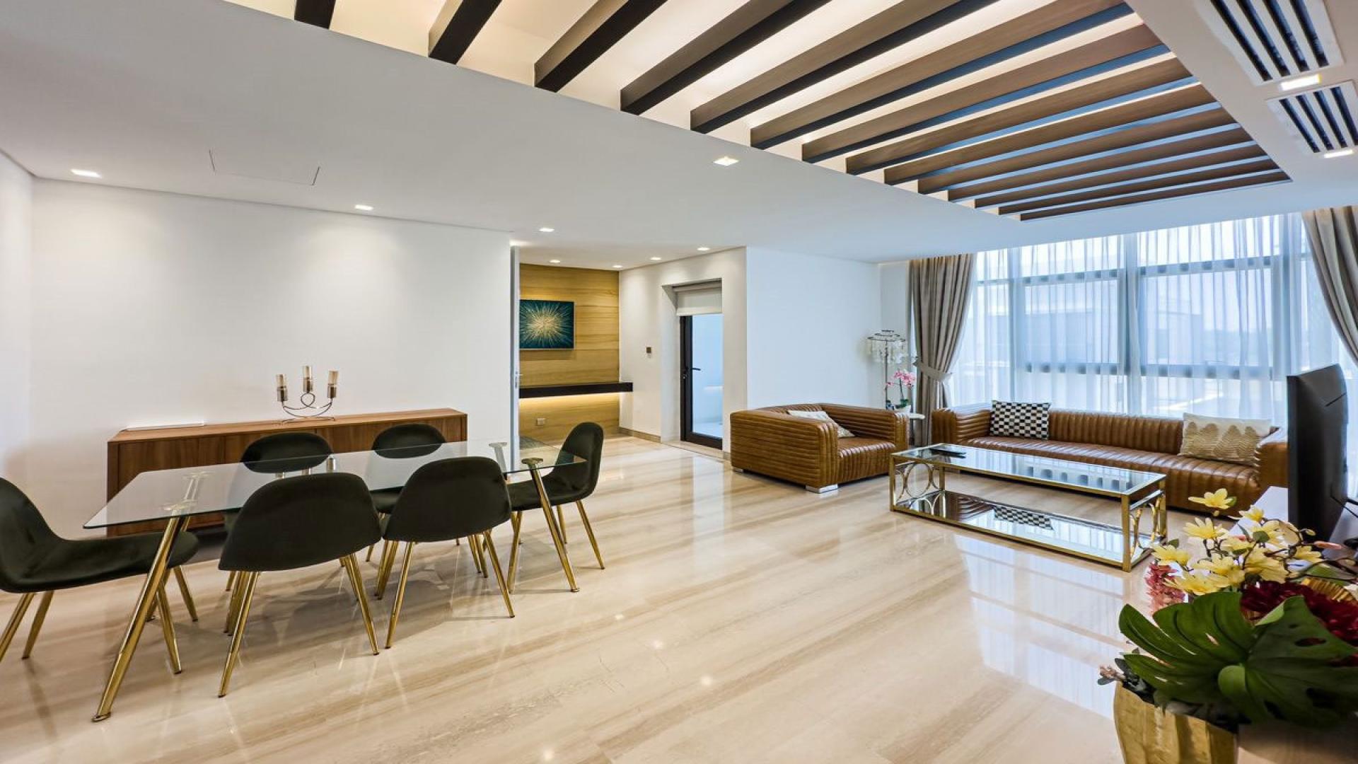 Upgraded 4-bedroom villa exterior in Trevi, Damac Hills, for sale