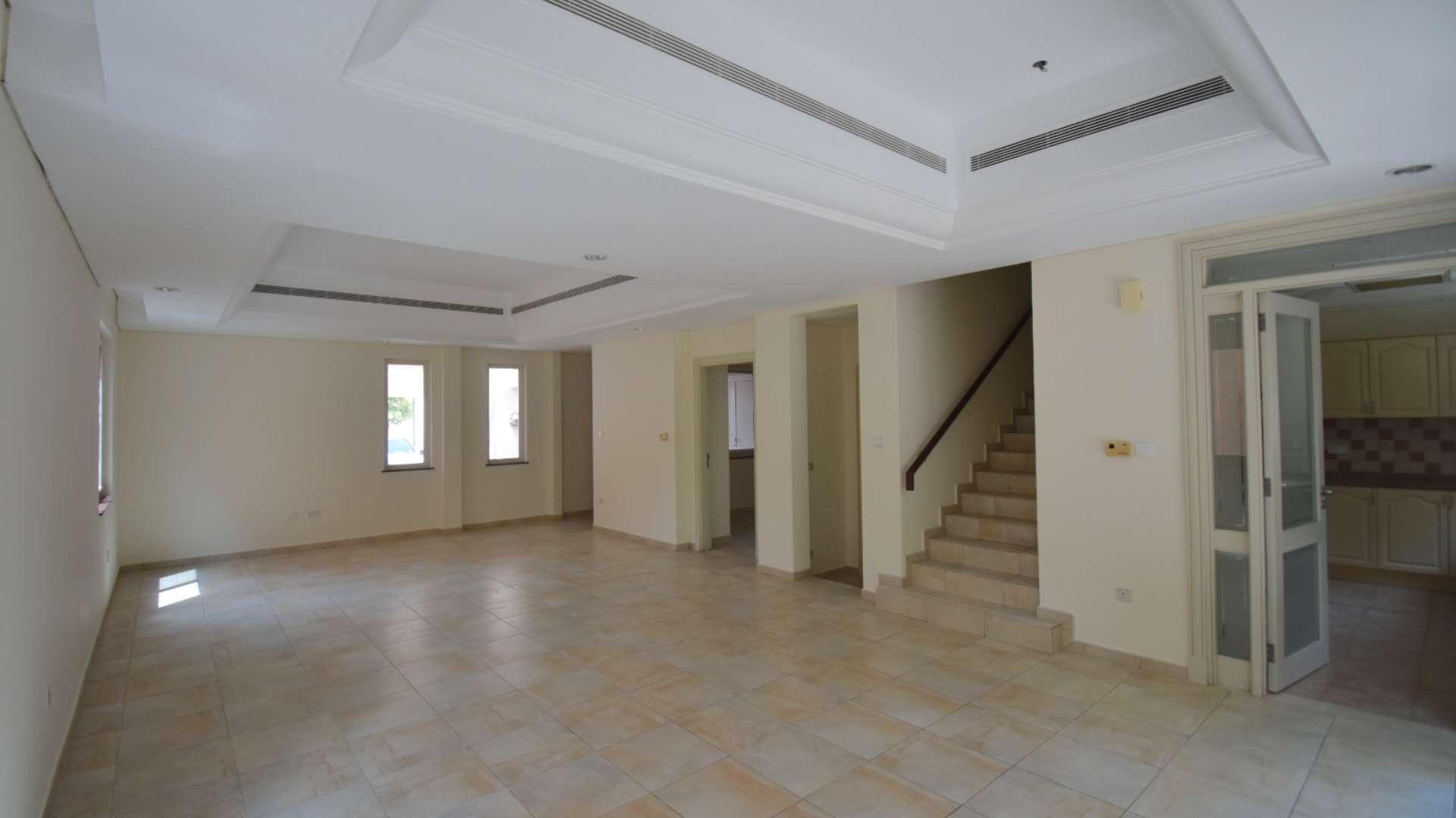 Spacious living room in 4-bedroom townhouse, Victory Heights, Dubai Sports City, for sale