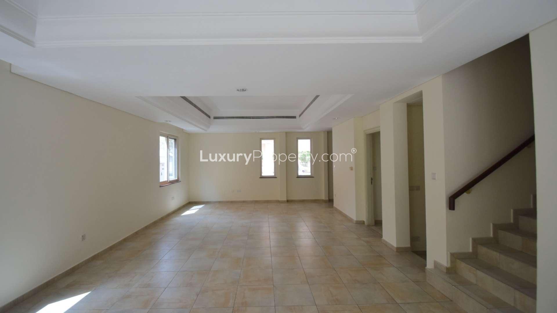 Spacious living area in 4-bedroom townhouse, Victory Heights, Dubai Sports City for sale