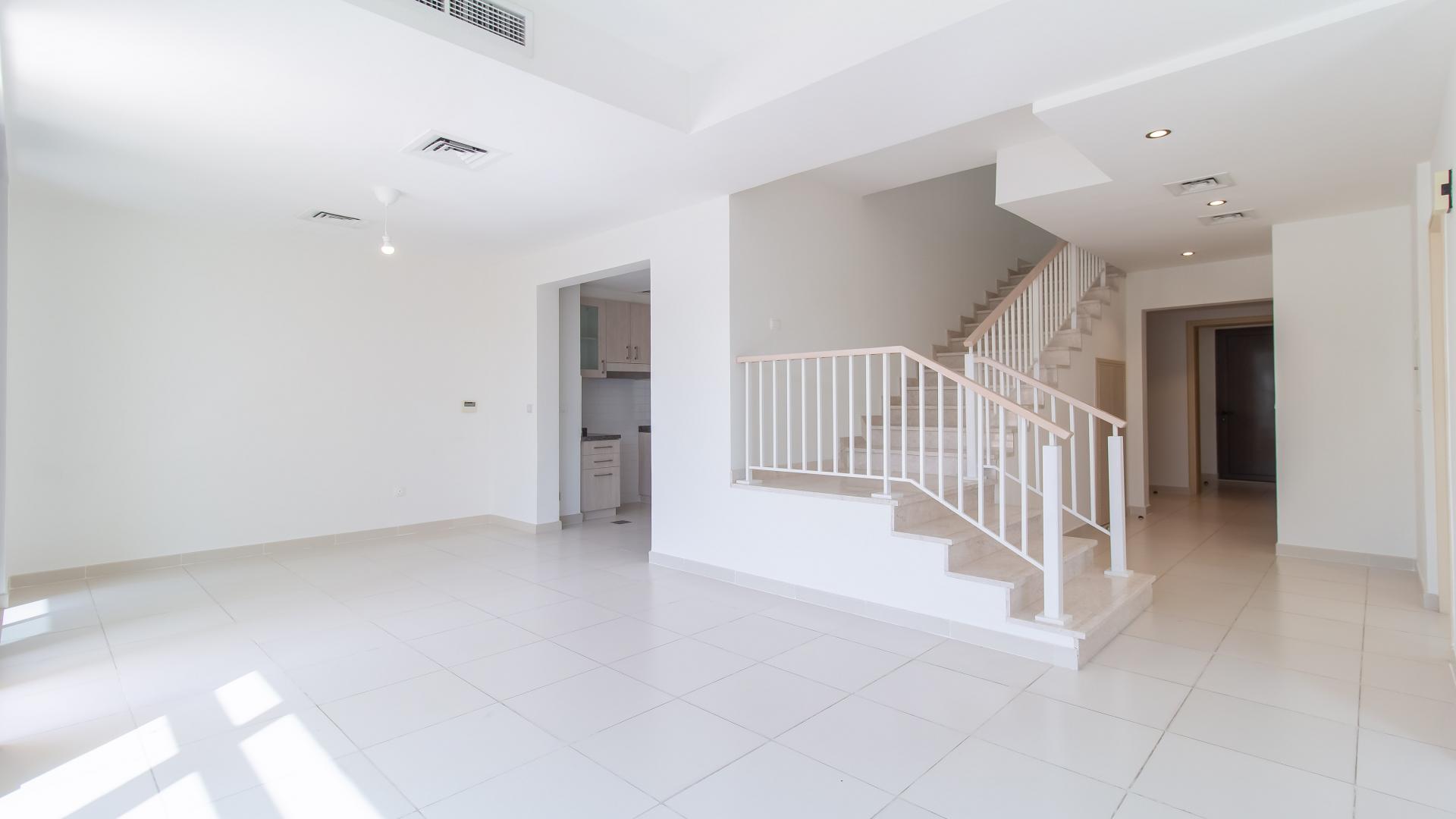 Large backyard of 3-bed townhouse in Mira Oasis, Reem, available for sale