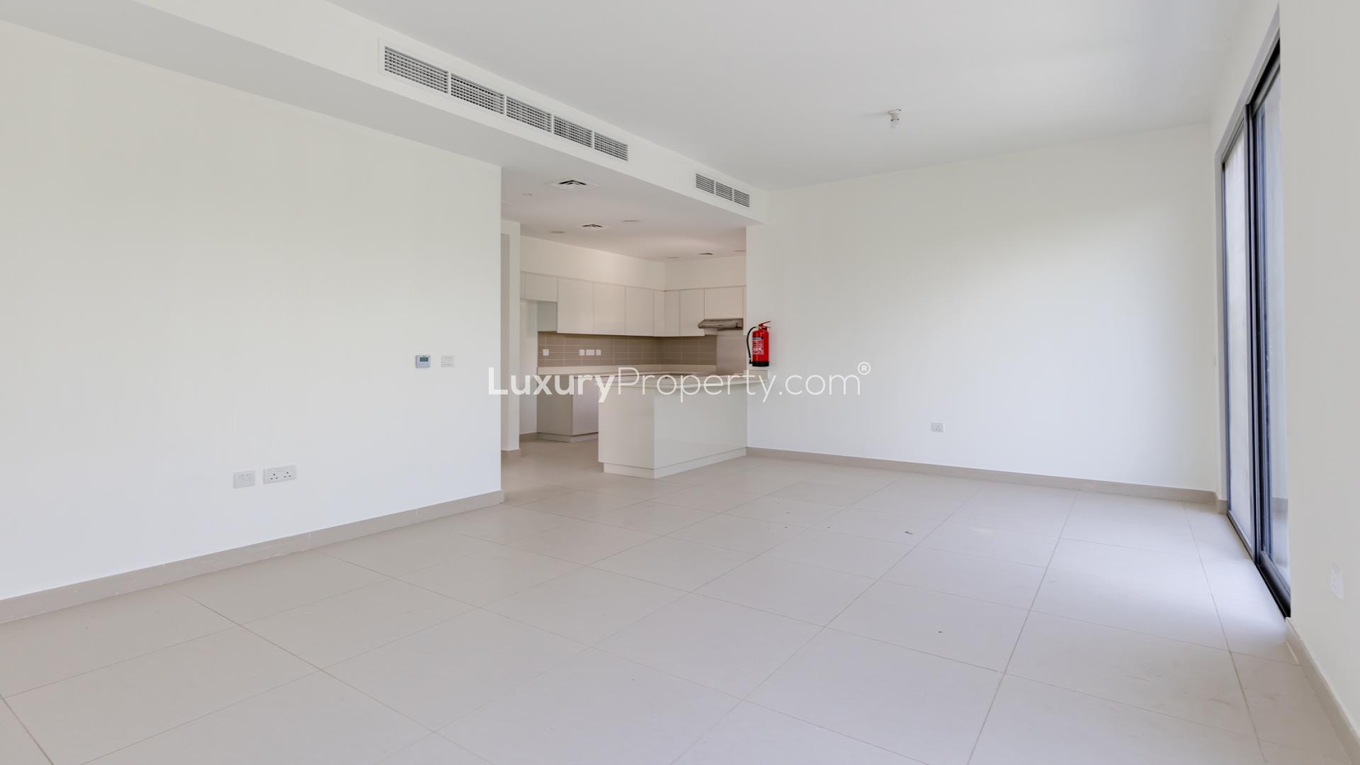 Exterior view of luxury villa with garden in Maple at Dubai Hills Estate