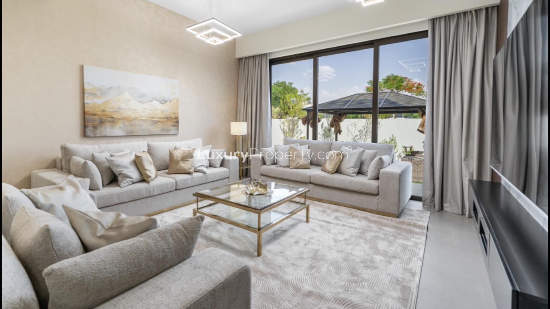 Modern 4-bedroom villa with garden and patio in Sidra, Dubai Hills Estate for rent