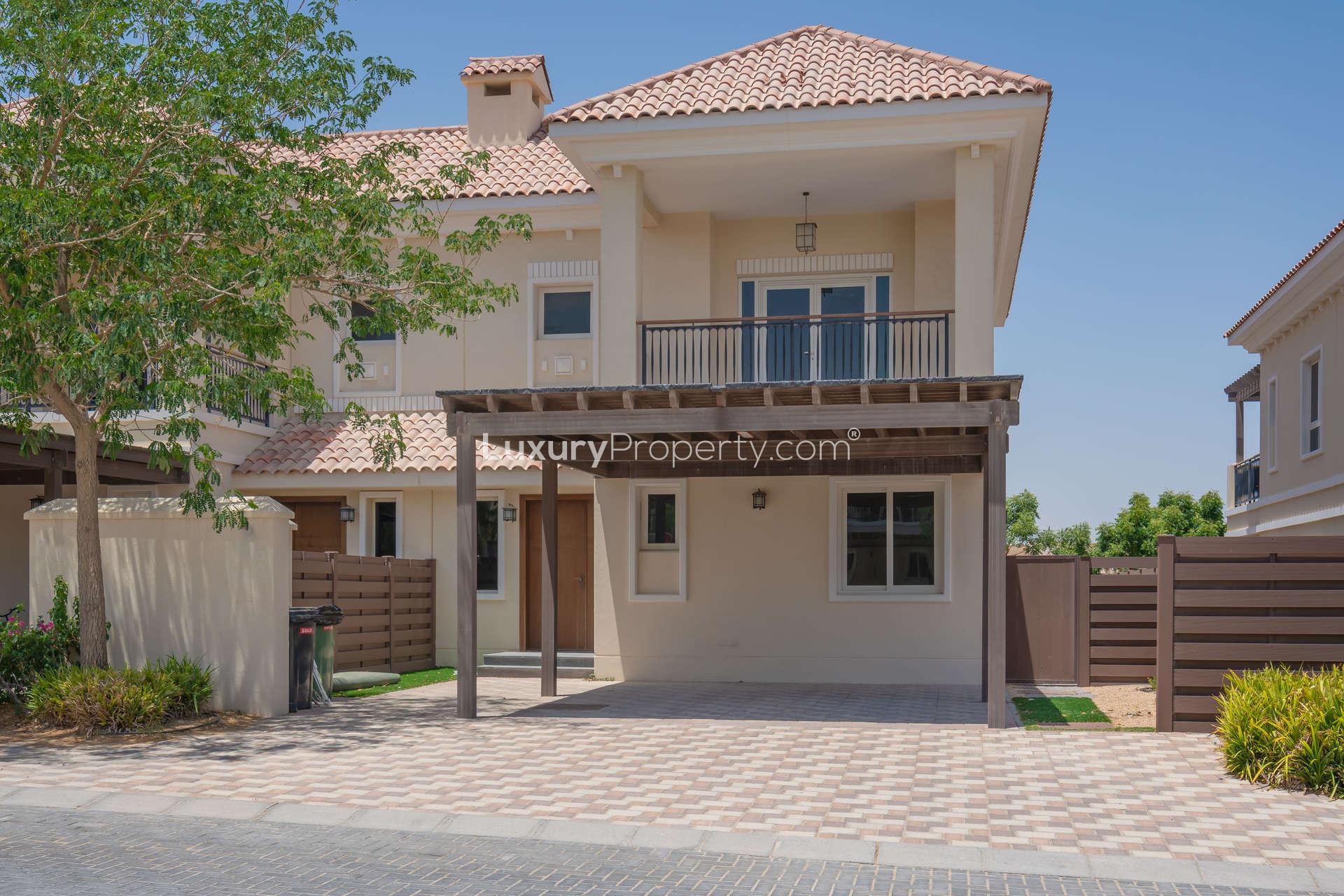 Modern living room in 4-bedroom villa, Al Habtoor Polo Club, Dubai Land
