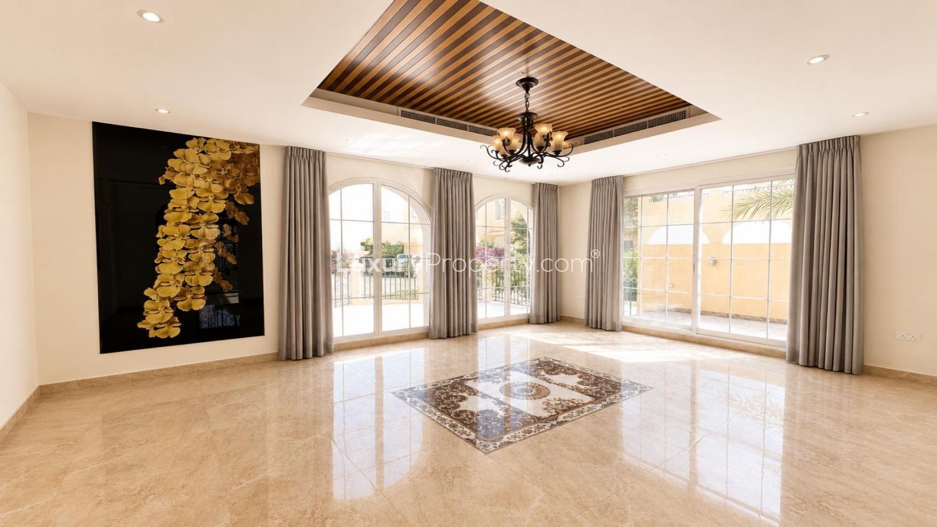Stylish 4-bedroom villa exterior in The Aldea, The Villa community, available for rent