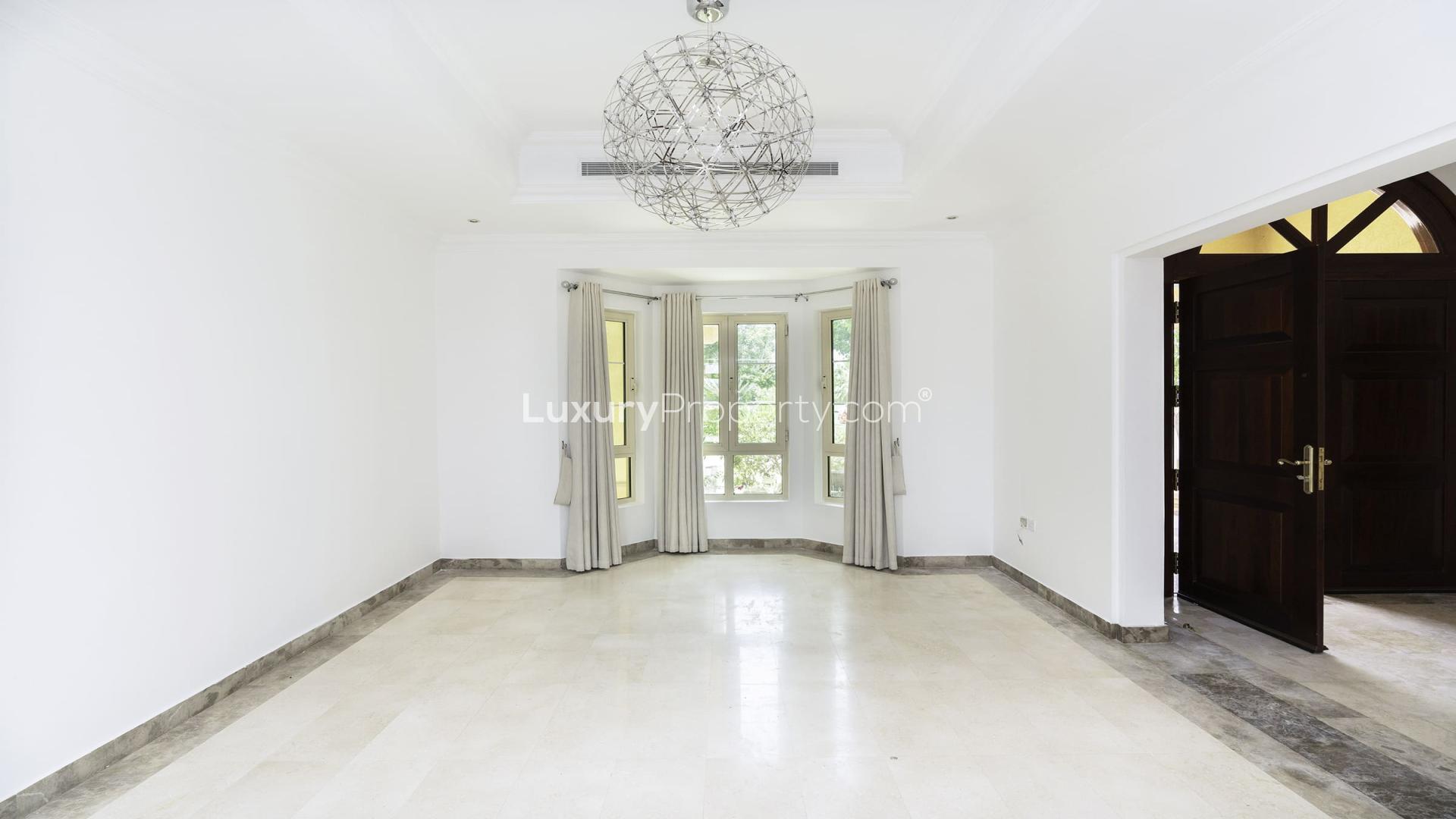 Unfurnished villa interior with open plan living space, Mediterranean Clusters, Jumeirah Islands