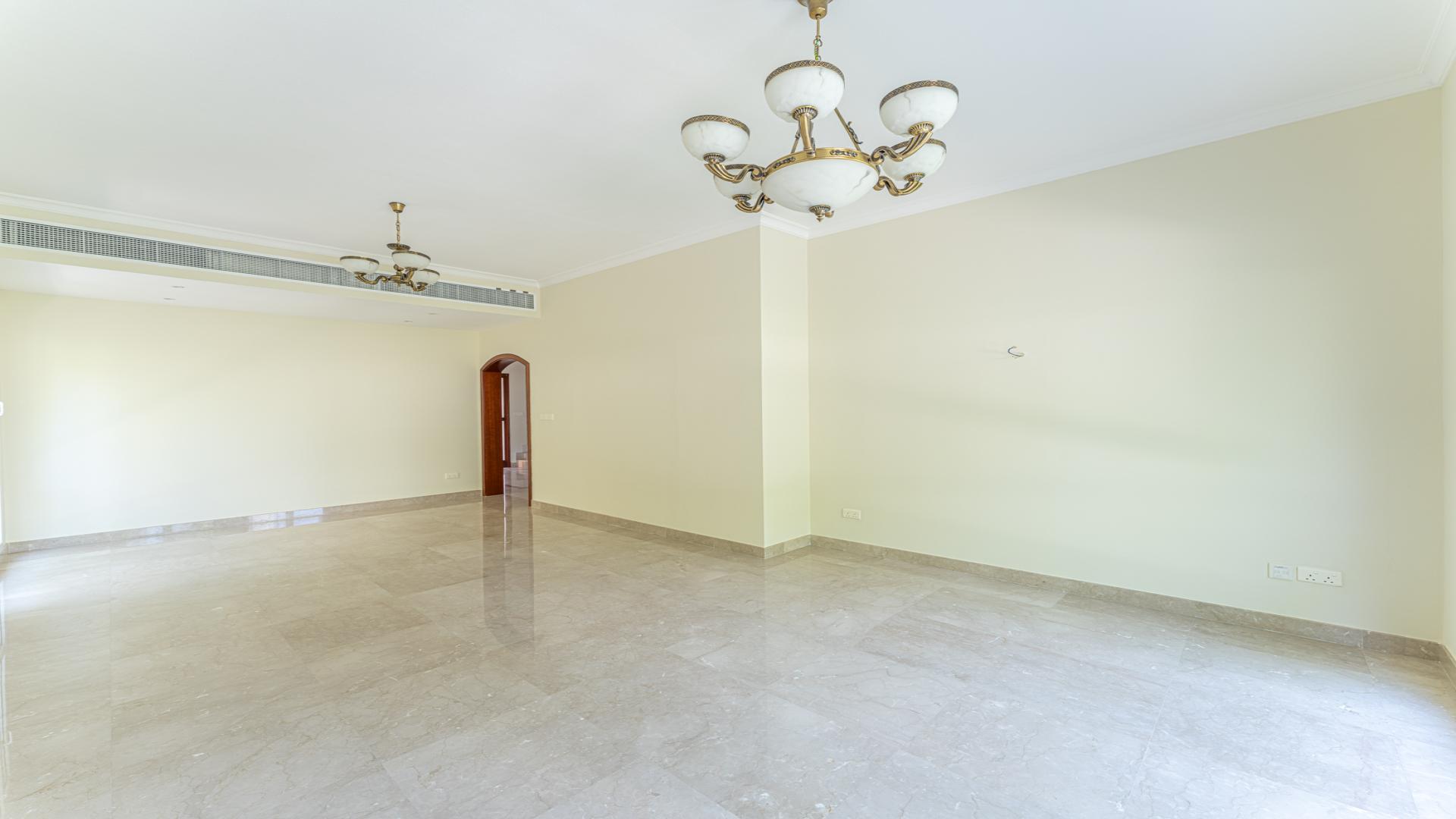 Lush garden view from exclusive 4-bedroom villa in Meadows 8 for rent