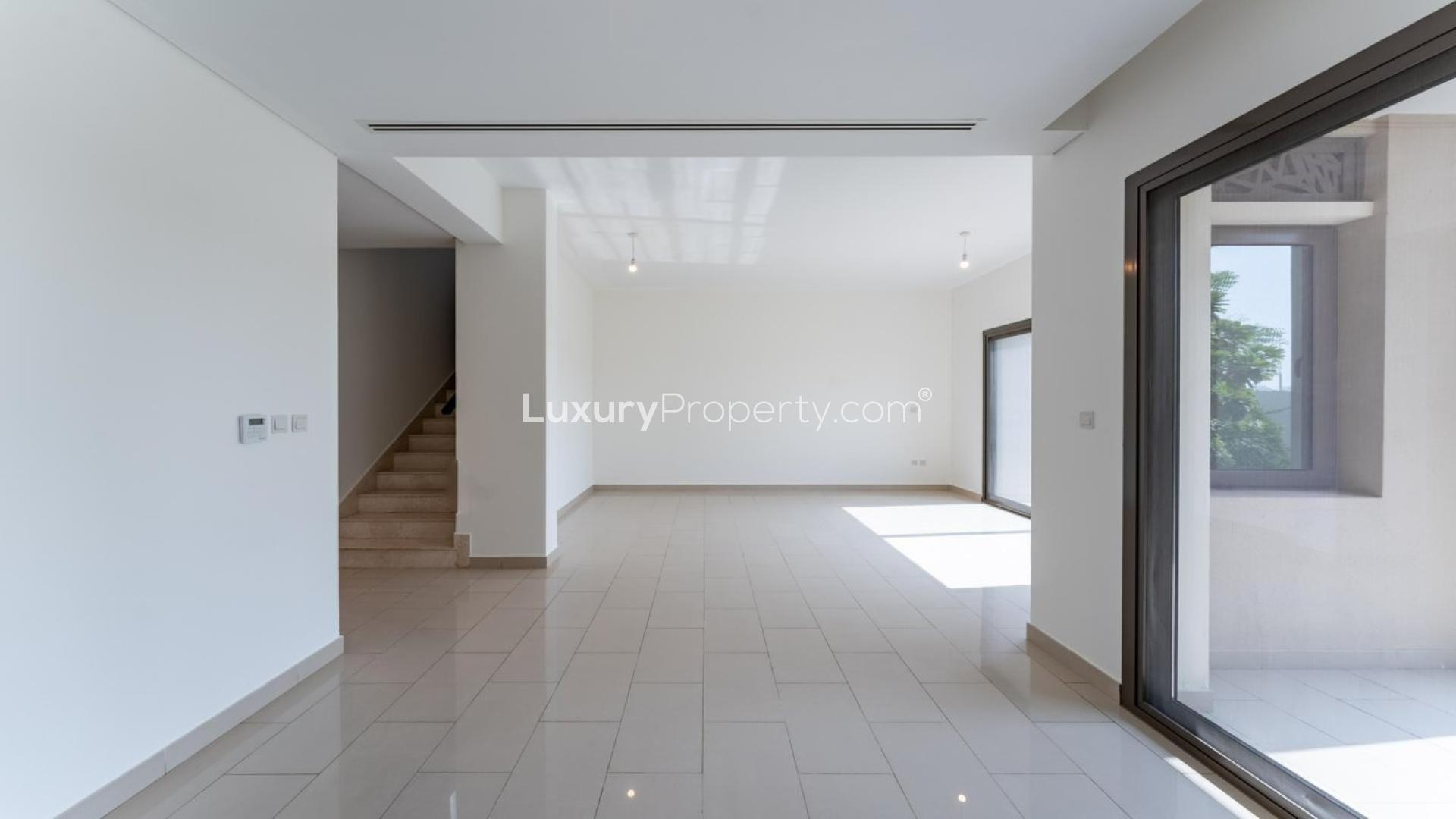 Spacious villa interior with garden view in Azalea, Arabian Ranches 2, available for rent