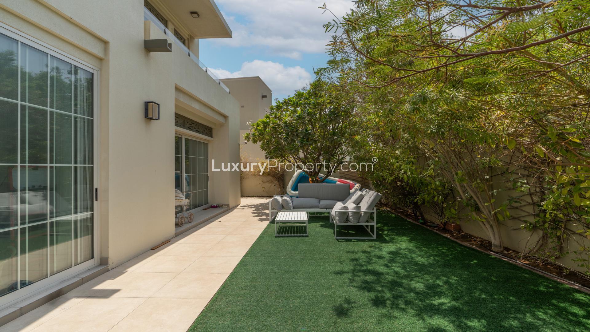 Spacious living room in upgraded 4-bedroom villa, Azalea, Arabian Ranches 2, for rent