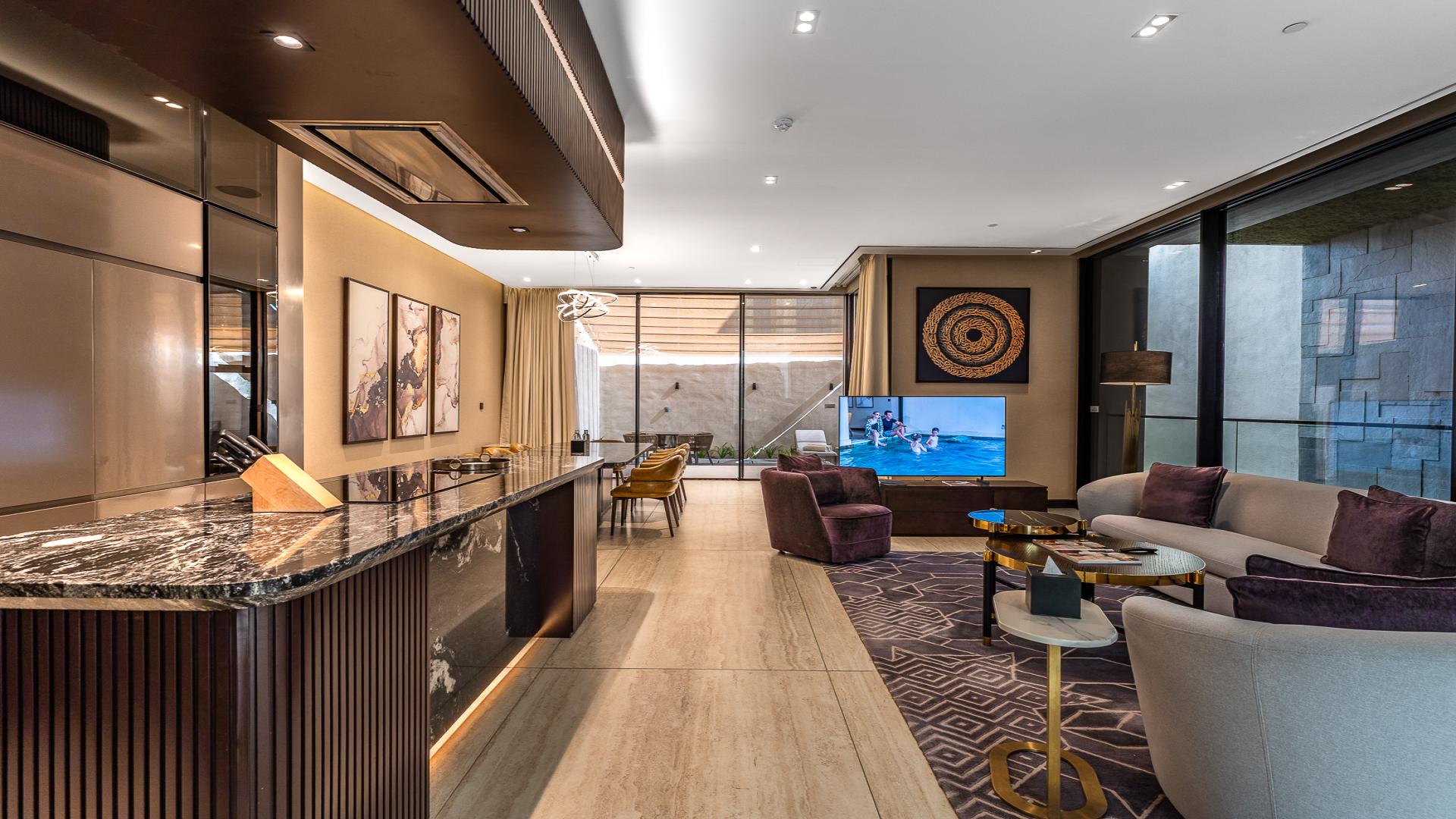 Luxurious living area in 4-bedroom villa, Al Sufouh, The Biltmore Residences