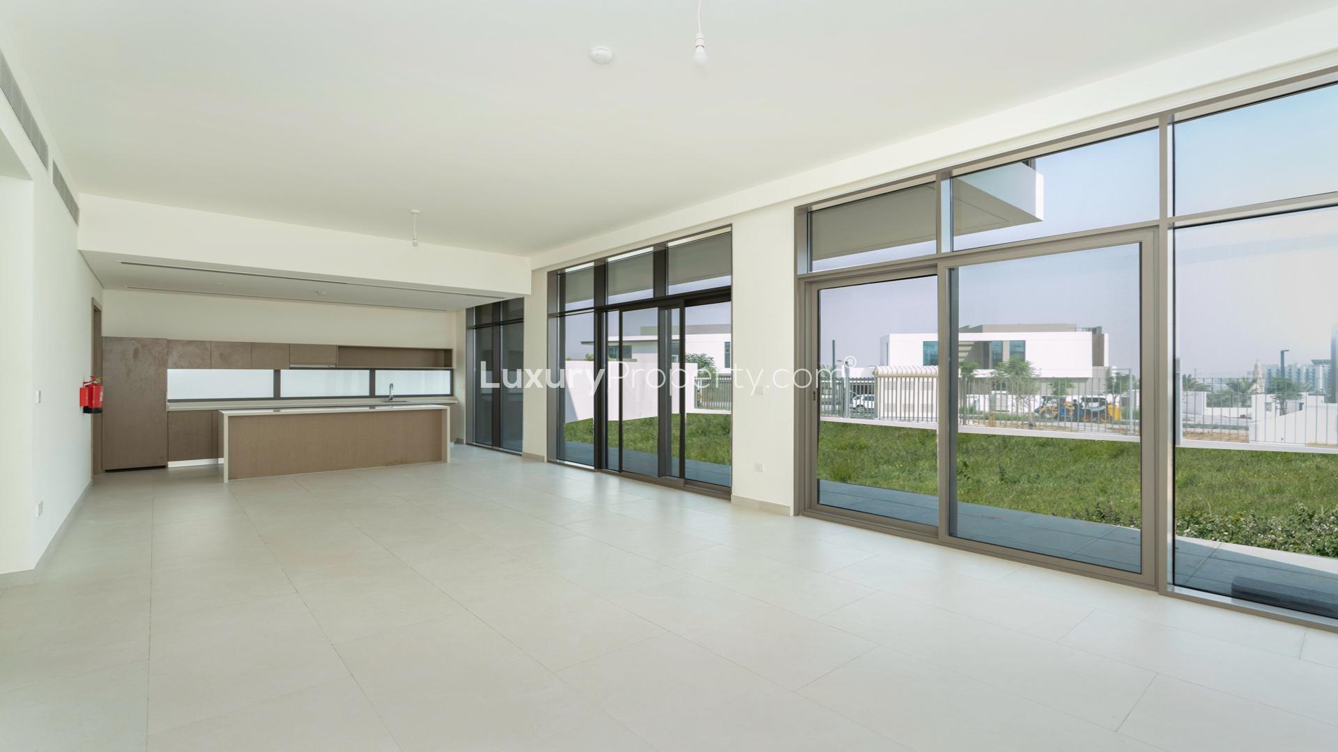 Elegant modern villa exterior in Tilal Al Furjan, Al Furjan, available for rent