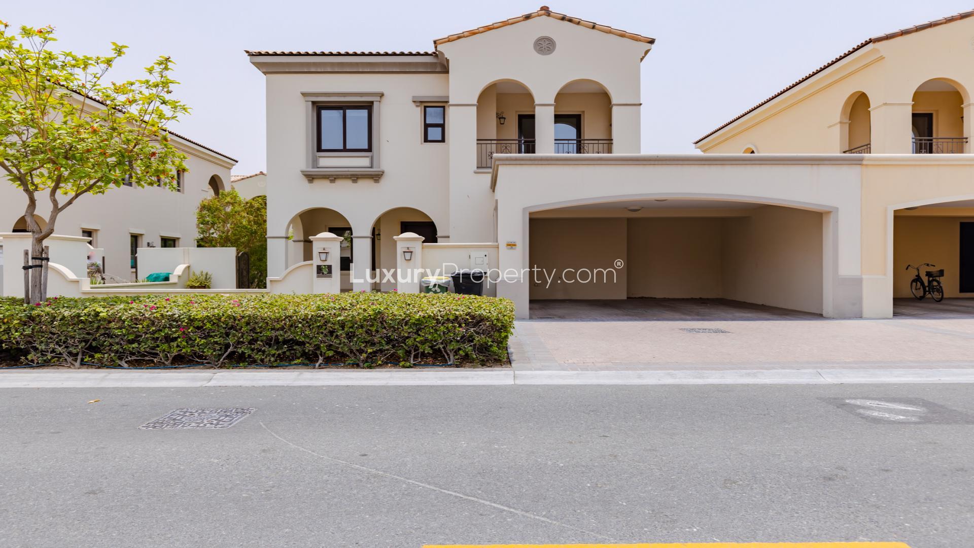 Exterior view of spacious villa for rent in Lila, Arabian Ranches 2 community
