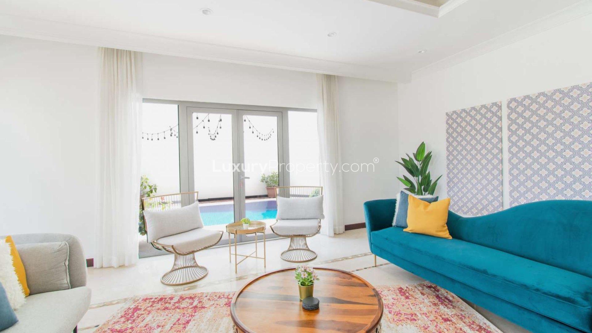 Exquisite 4-bedroom villa with beachfront view on Palm Jumeirah Garden Homes for rent