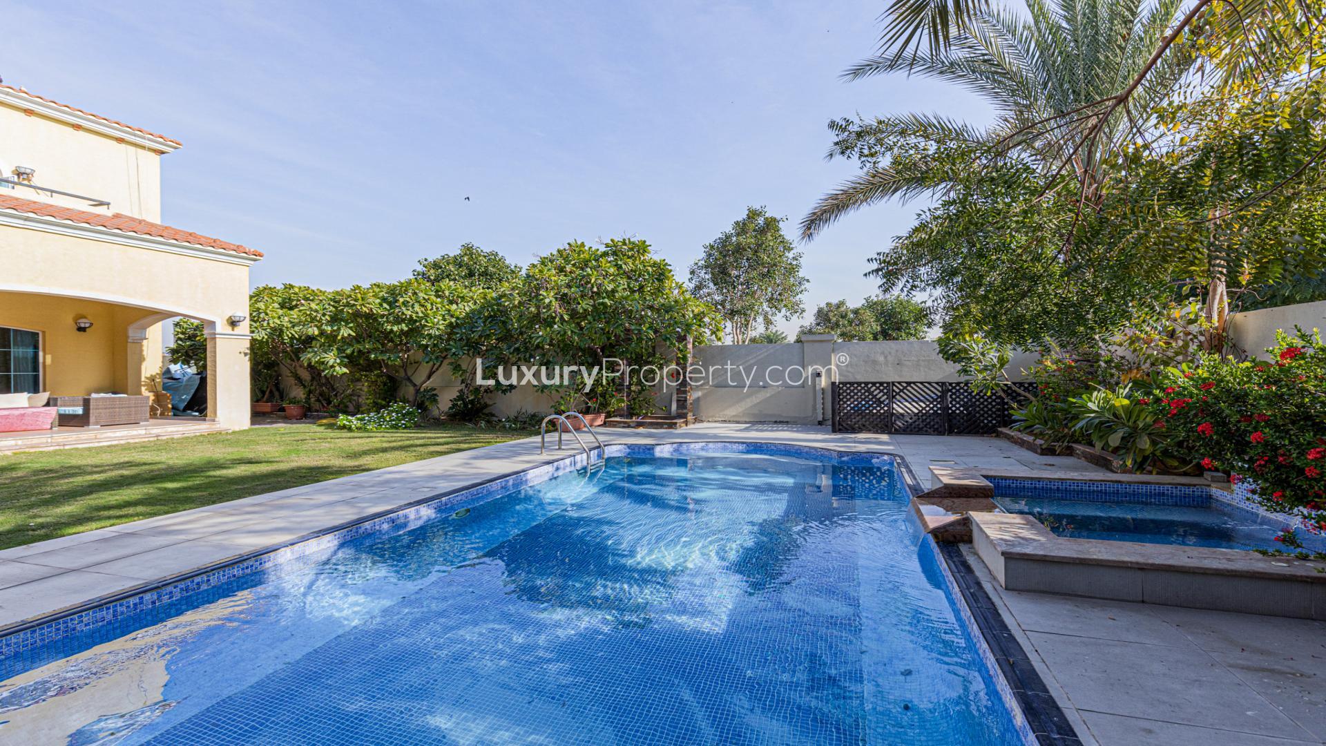 Corner villa with private pool in Legacy, Jumeirah Park, available for rent