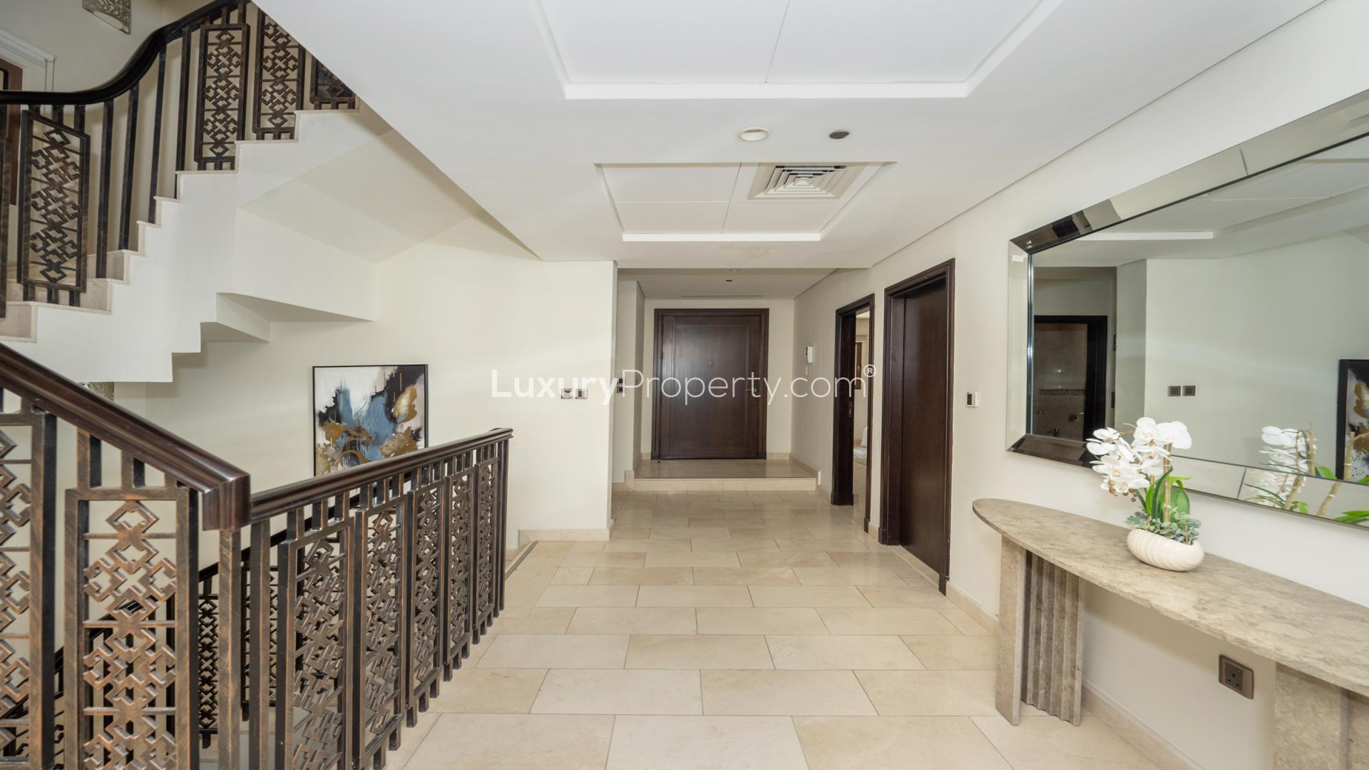 Upgraded villa with pool and beach access in Palm Jumeirah's Kingdom of Sheba community