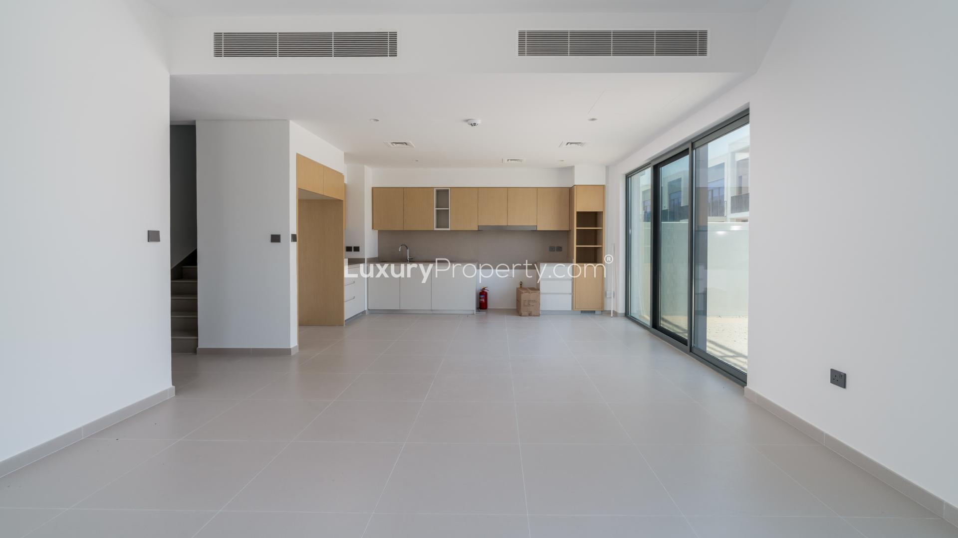 Luxurious 4-bedroom corner villa exterior in Joy, Arabian Ranches III, Dubai for rent