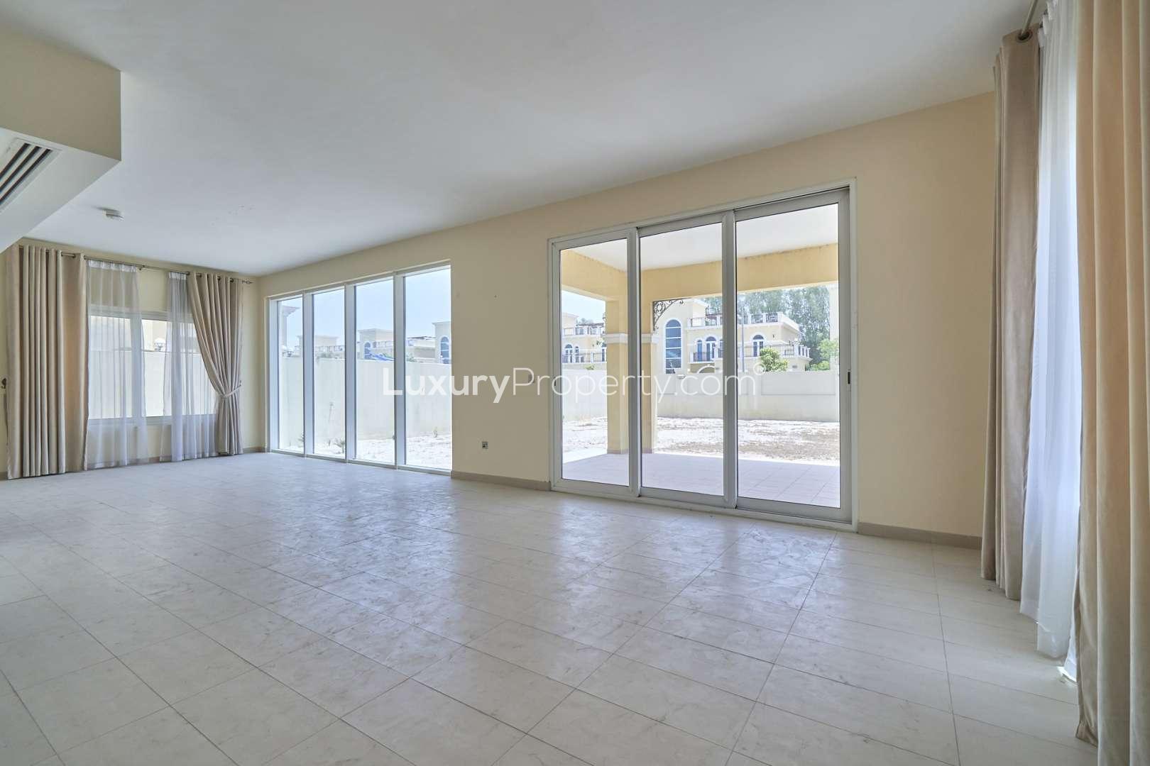 Interior of 4-bedroom Legacy Nova Villa in Jumeirah Park, featuring elegant staircase and entryway