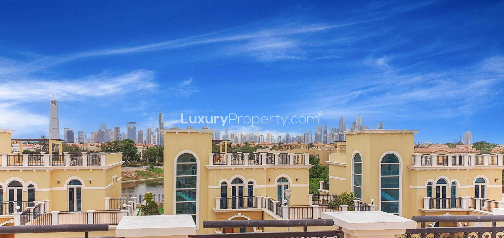 Exterior view of spacious 4-bedroom villa in Jumeirah Park, Legacy Nova Villas
