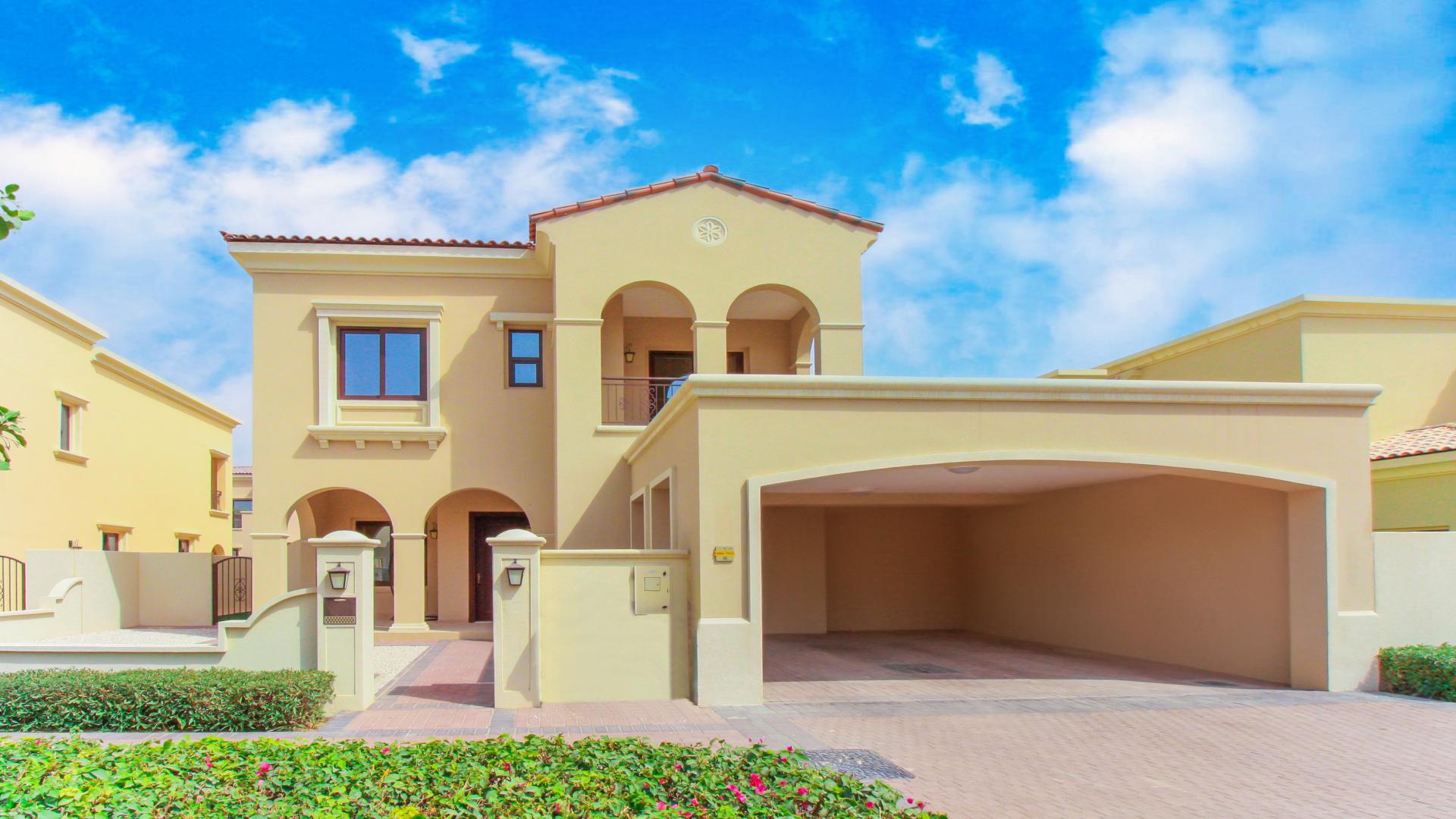 Beautiful 4-bedroom villa exterior in Lila, Arabian Ranches 2, available for rent