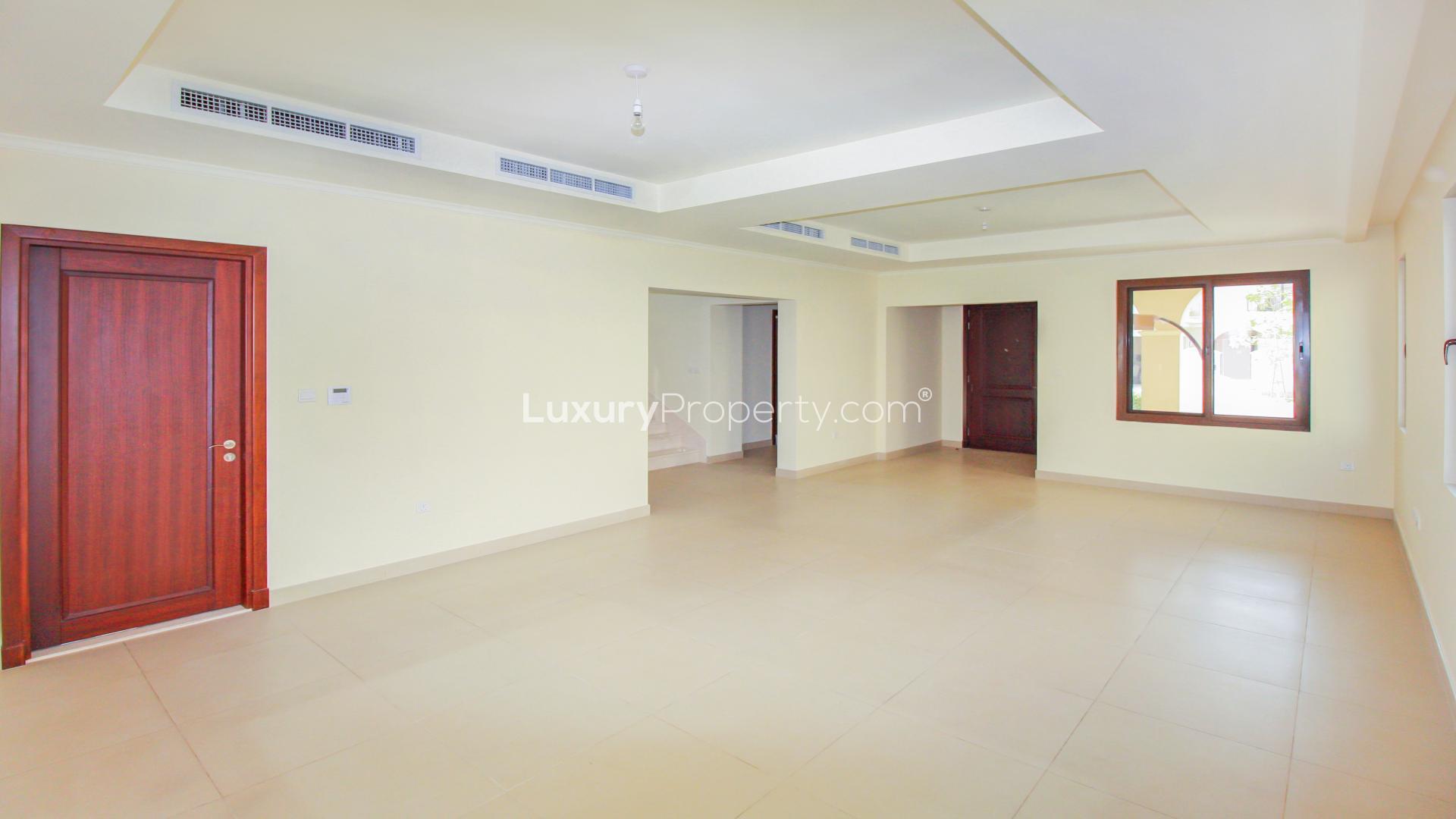 Spacious living room in 4-bedroom villa for rent, Lila, Arabian Ranches 2