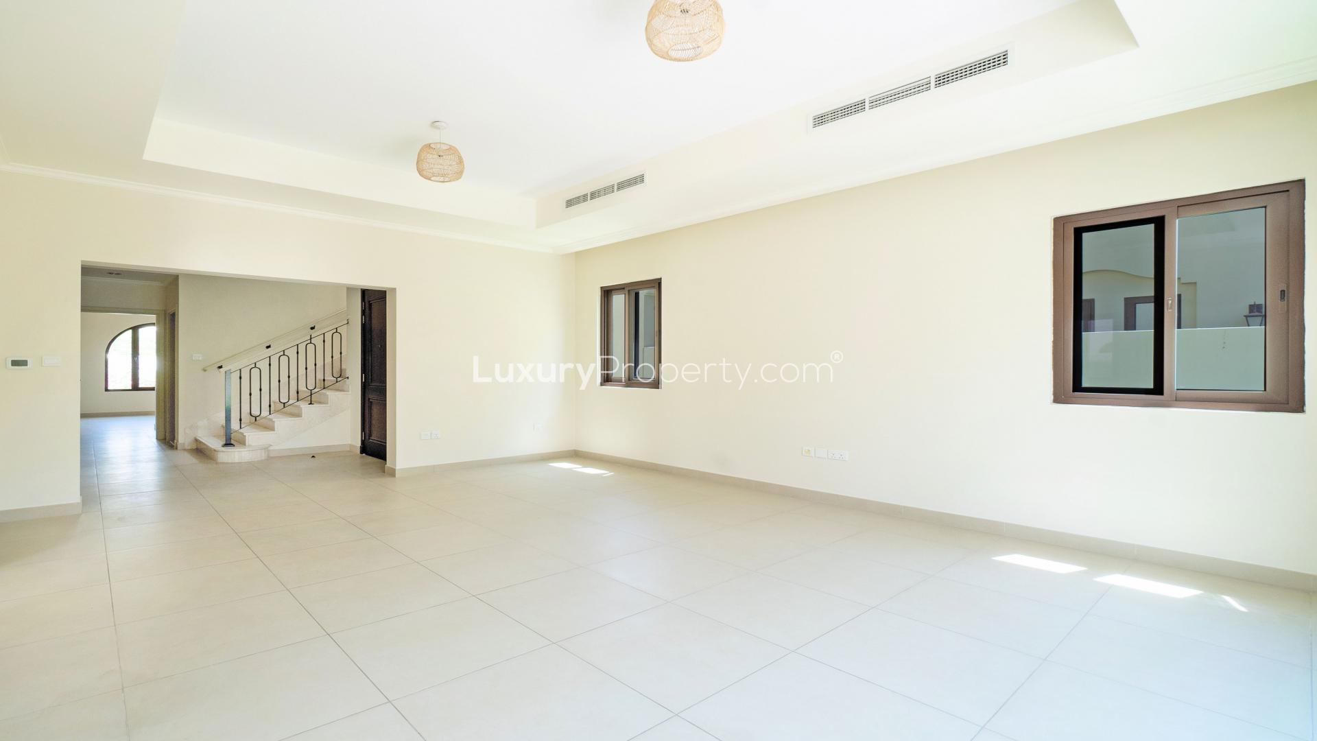 Spacious living area in 5-bedroom villa for rent, Lila, Arabian Ranches 2