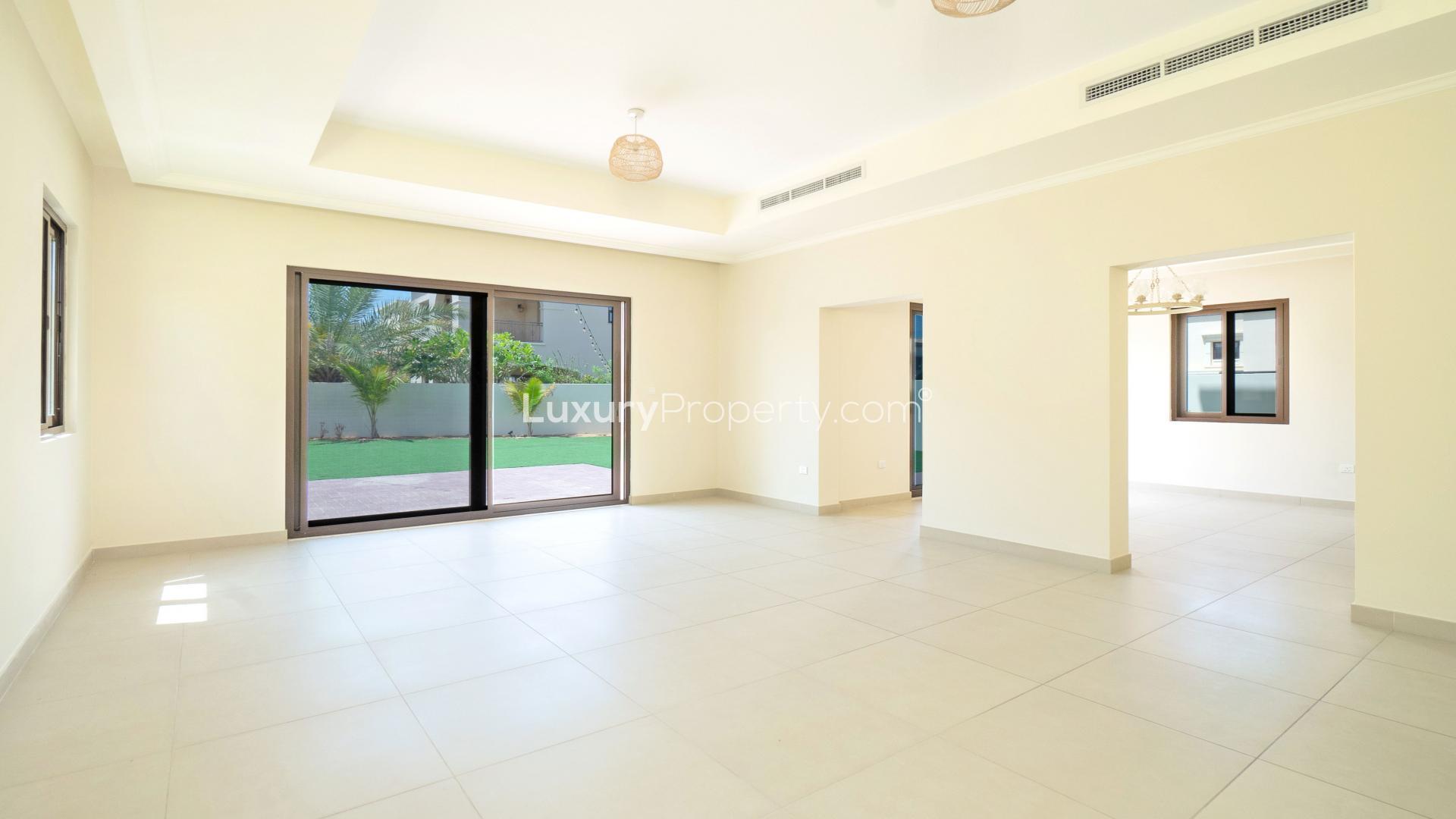 Exterior view of 5-bedroom villa for rent in Lila, Arabian Ranches 2
