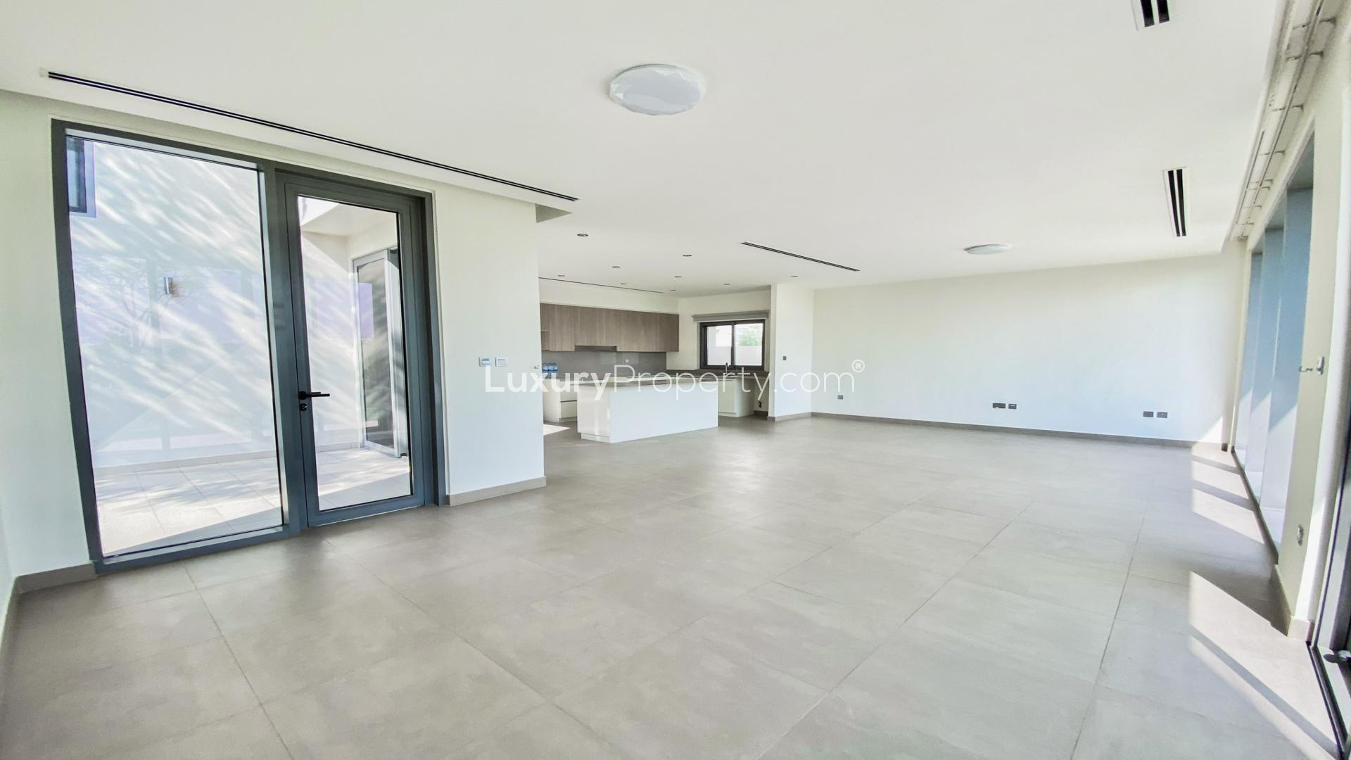 Modern kitchen in vacant E3 Type villa, Sidra 3, Dubai Hills Estate, for rent