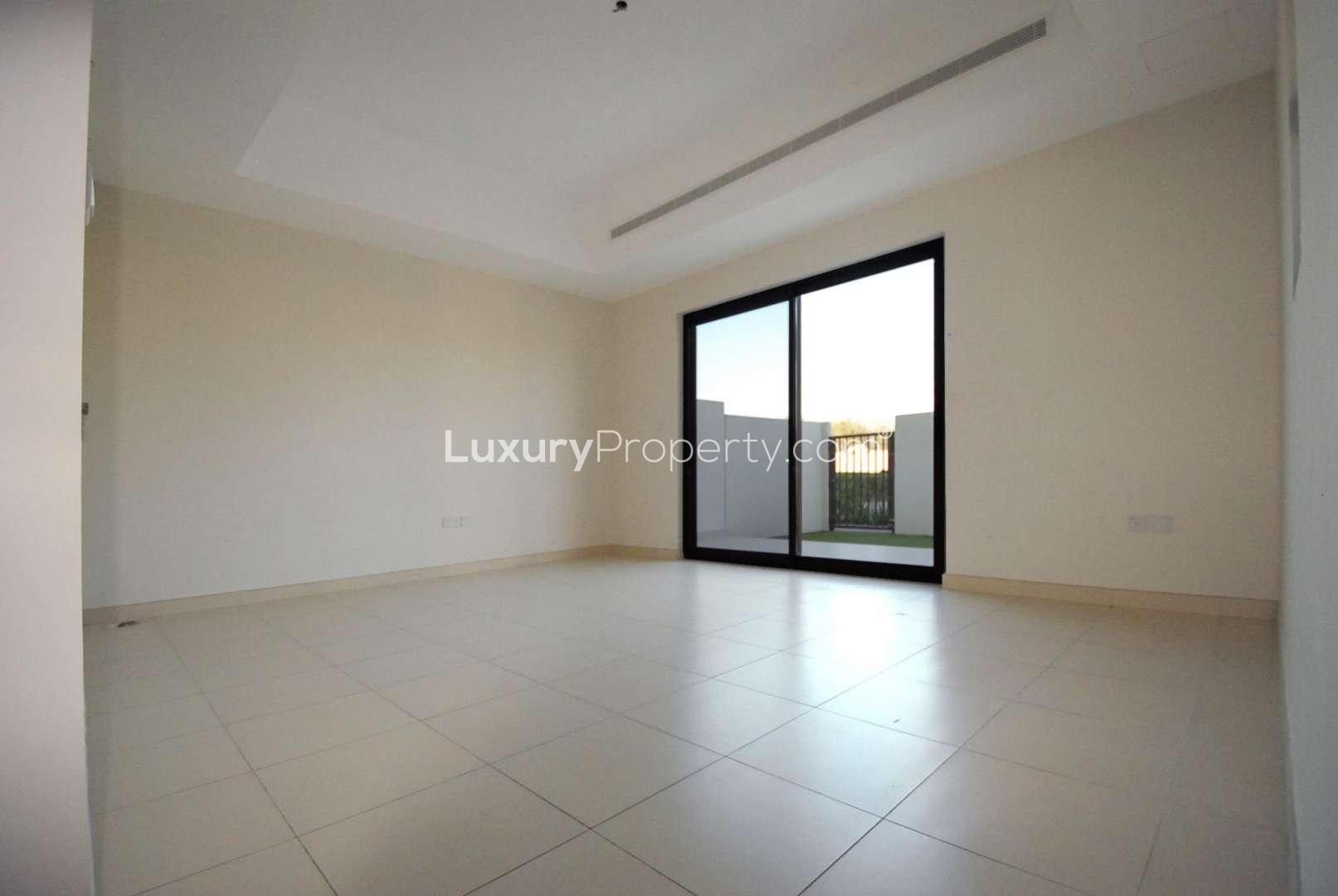 Interior of four-bedroom villa in Mira 2, Reem, featuring spacious living area and stairs