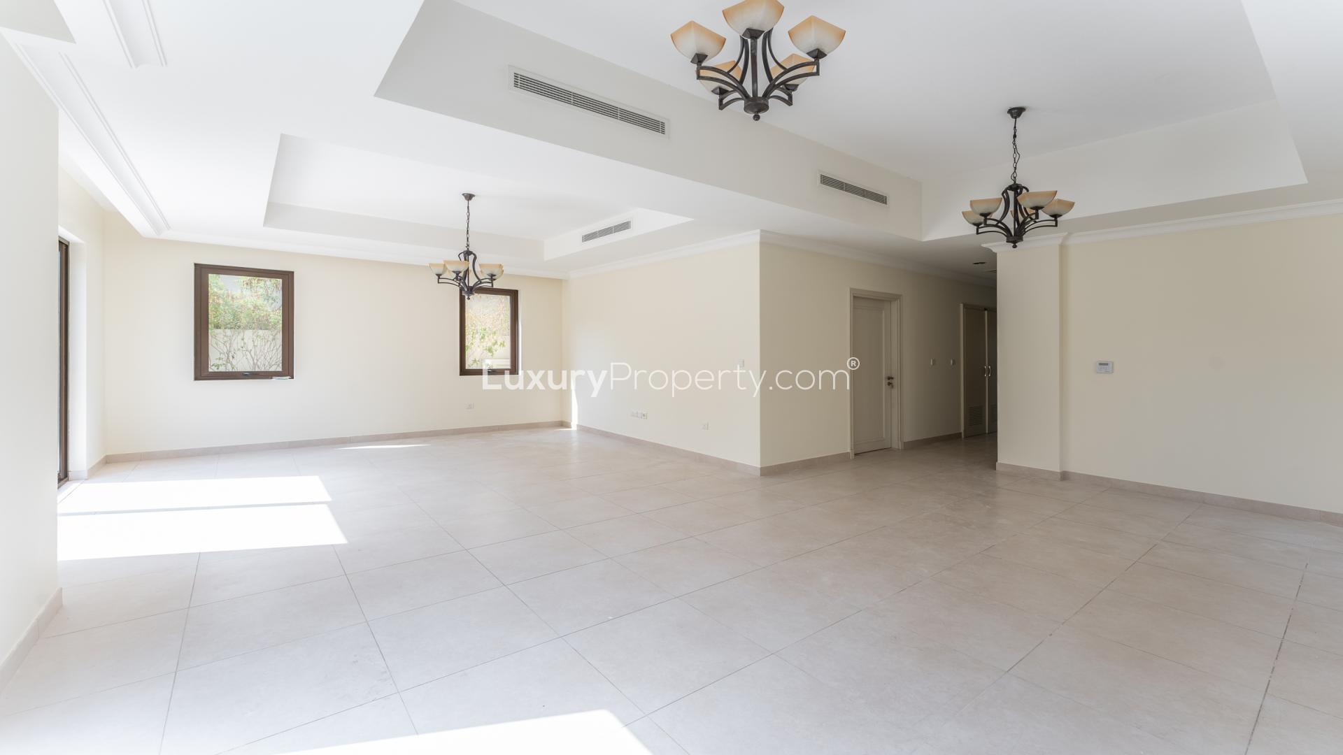 Spacious living room in luxury 4-bedroom villa, Palma, Arabian Ranches 2, Dubai