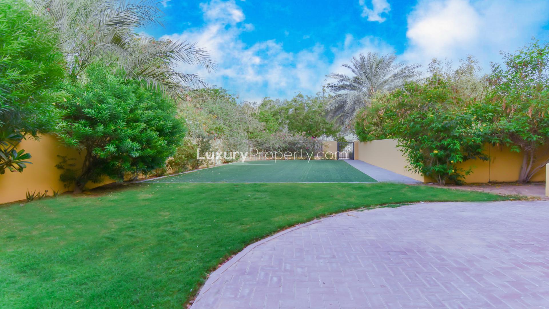Four-bedroom Mediterranean villa with lush garden in Palmera, Arabian Ranches, available for rent