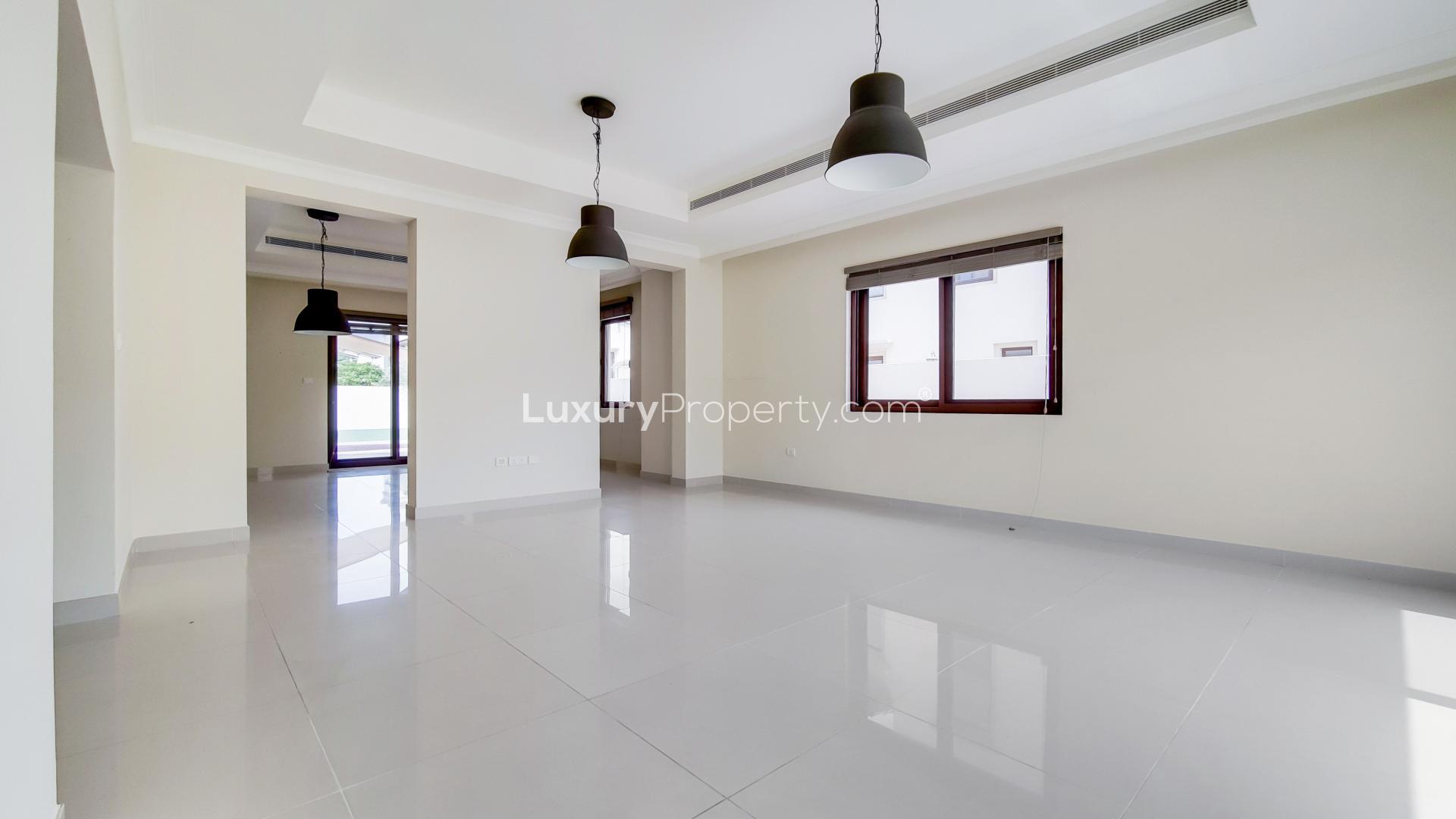"Spacious living room in vacant Arabian Ranches 2 villa, Rasha community, ready for rent.",Spacious living room in vacant 4-bedroom villa, Arabian Ranches 2, Rasha community