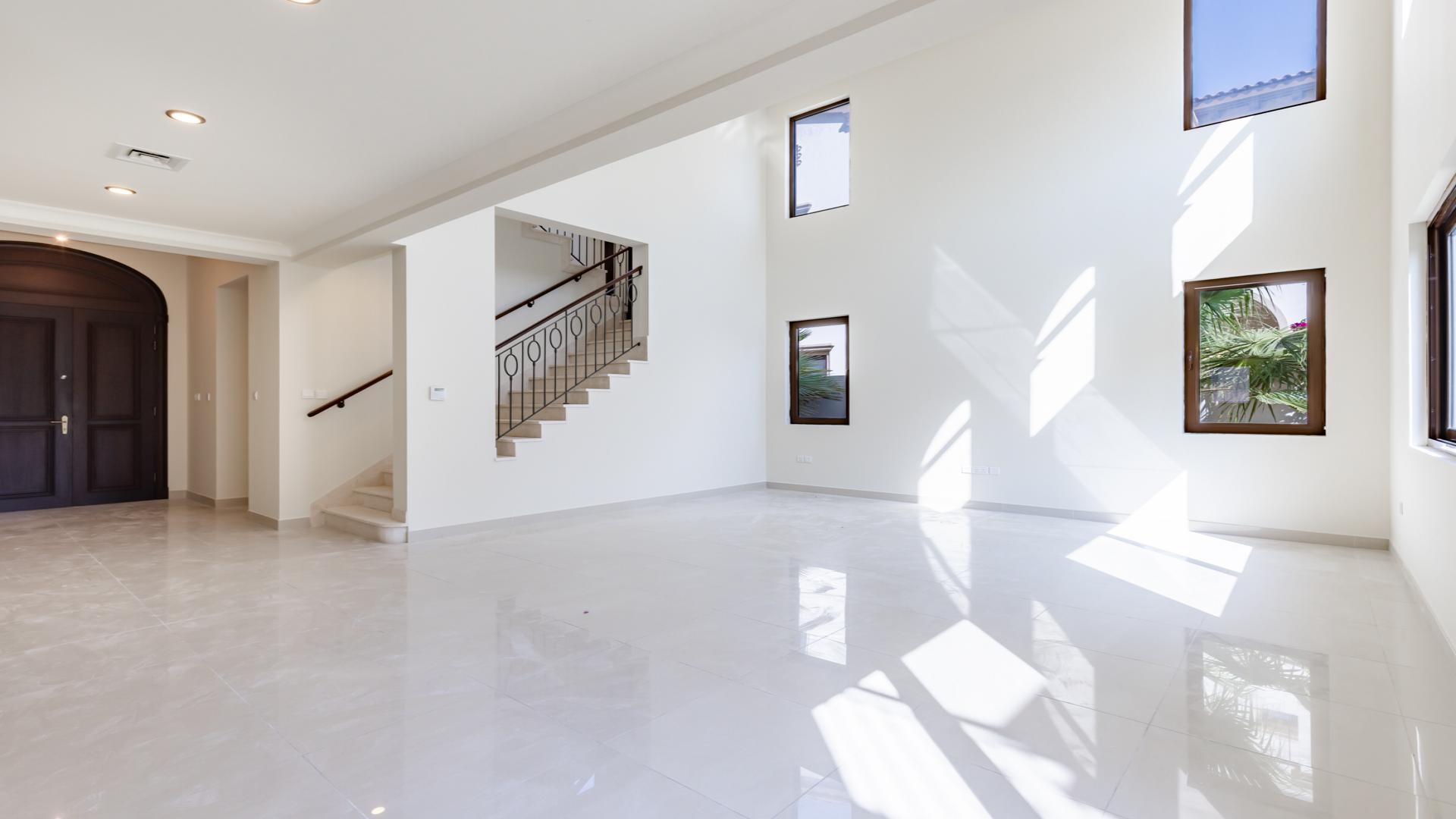 Spacious living room in Type 2 villa, Arabian Ranches 2, Rasha community, bright and airy