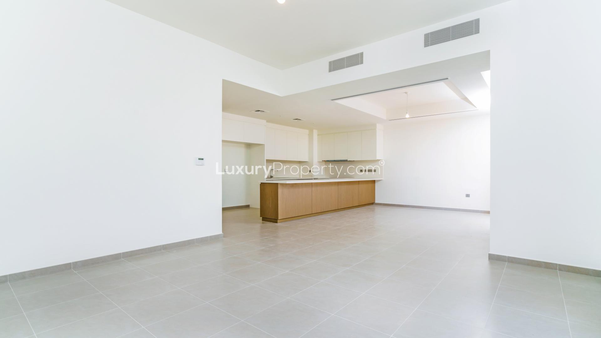 Modern 4-bedroom villa exterior in Reem Community, Arabian Ranches 2, available for rent