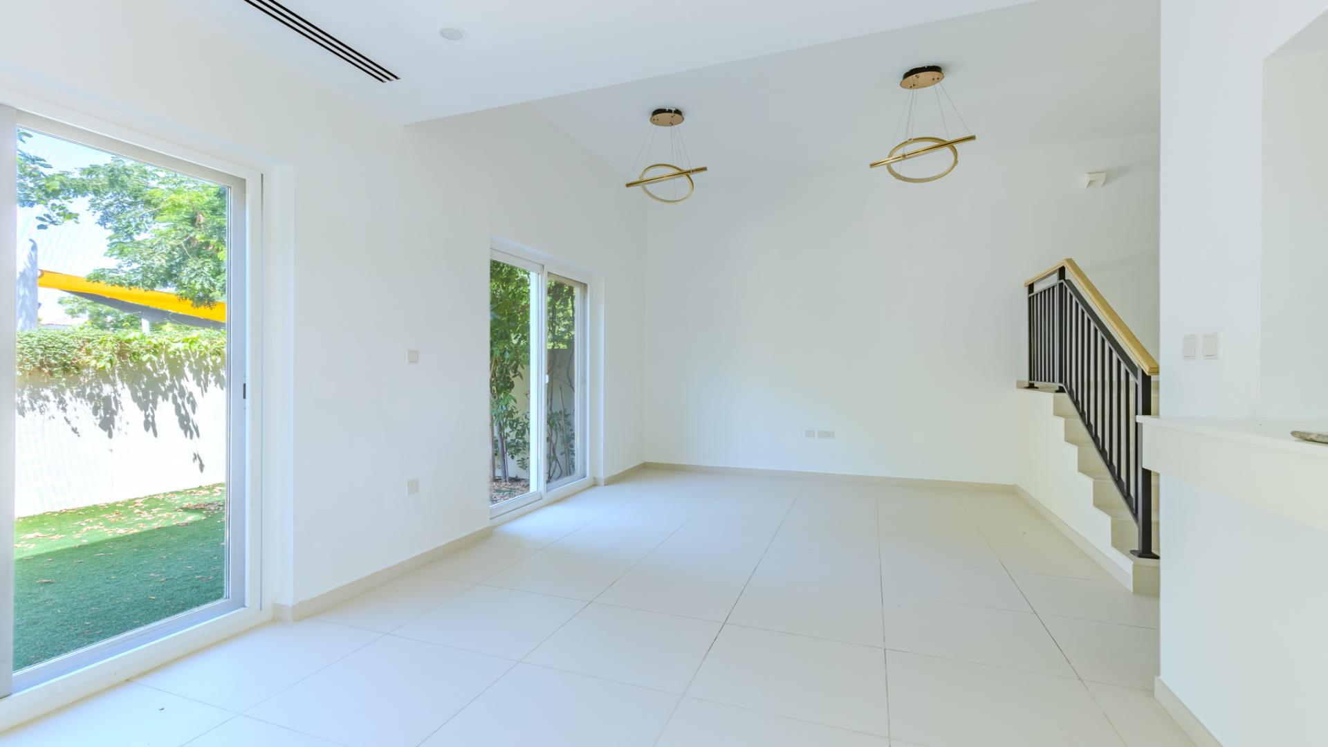 Spacious living area in 4-bedroom Villanova villa, Amaranta 2, Dubai Land, for rent