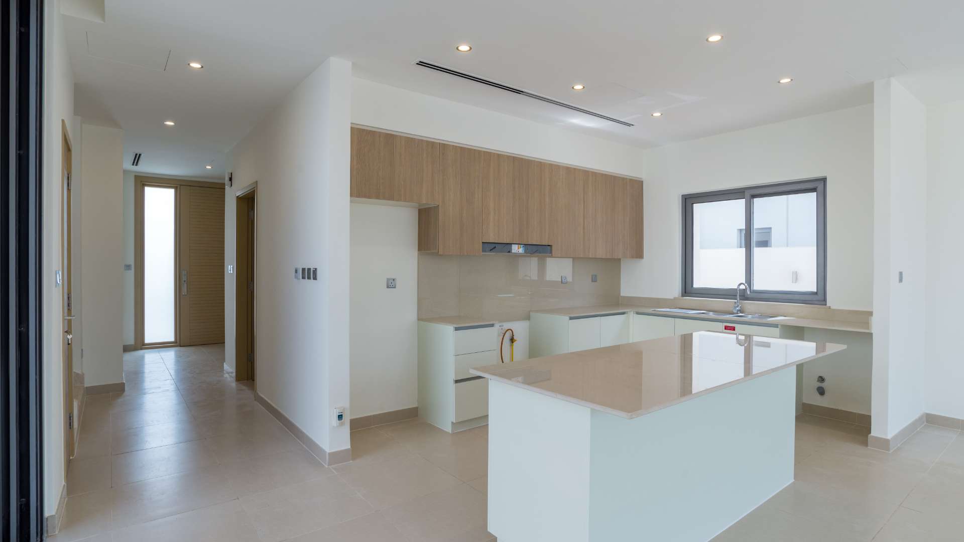 Balcony view of Sidra Villas in Dubai Hills Estate, showcasing modern architecture and greenery