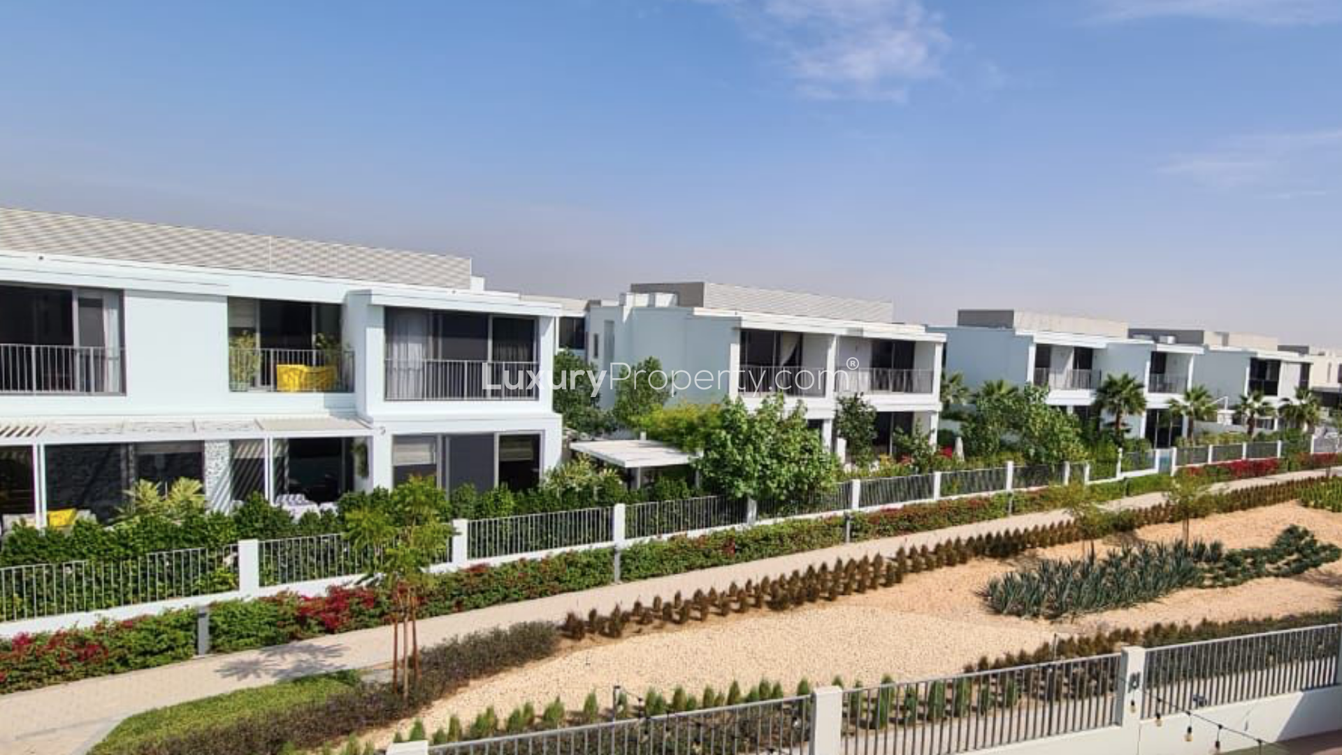 Luxurious garden view from villa in Sidra Villas, Dubai Hills Estate for rent