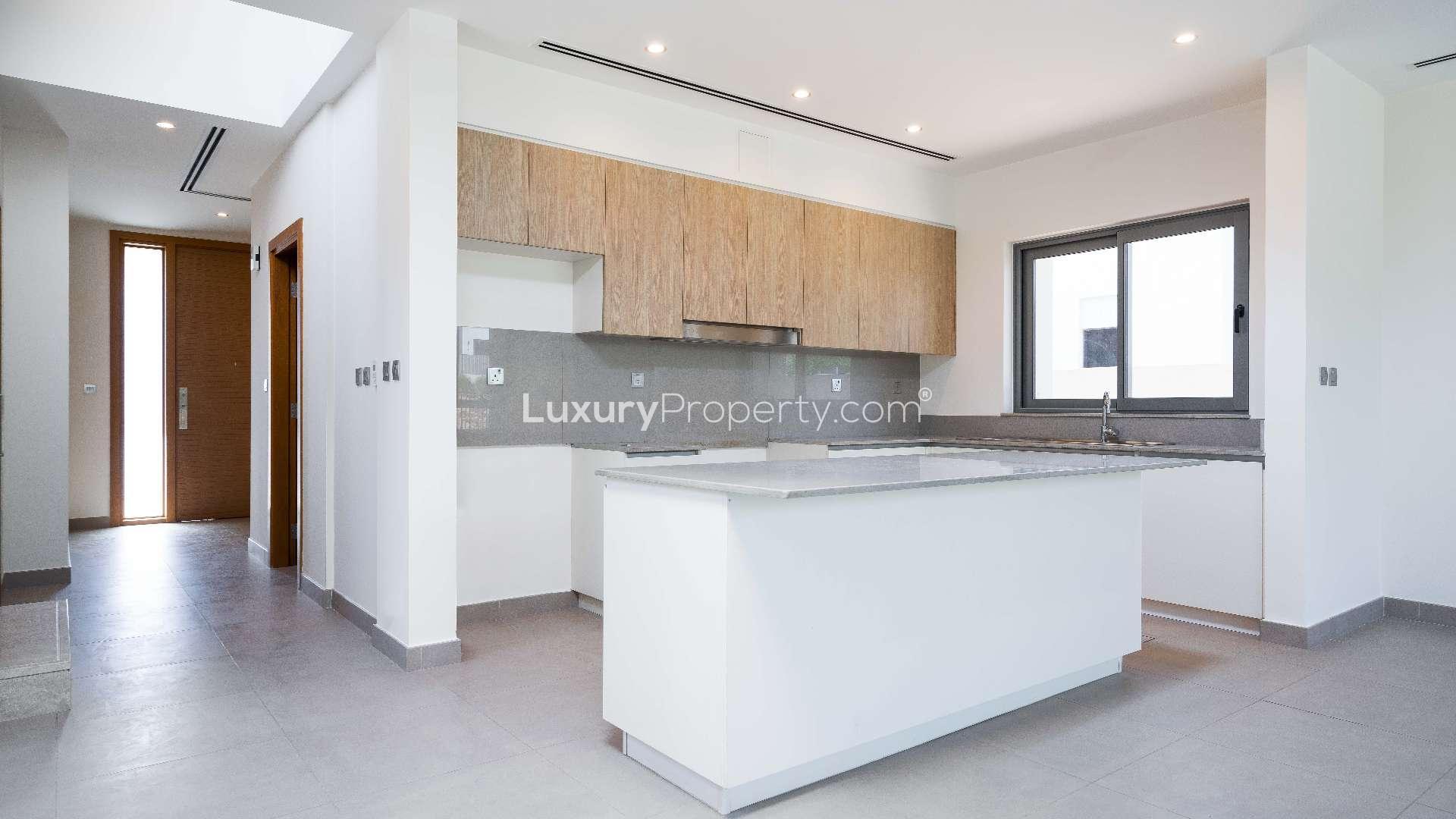 Modern 4-bedroom villa for rent in Sidra Villas, Dubai Hills Estate, with landscaped corner unit