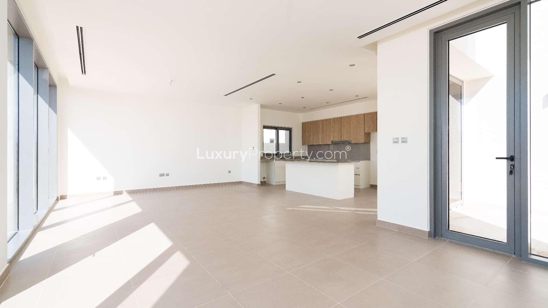 Spacious four-bedroom villa exterior in Sidra Villas, Dubai Hills Estate for rent