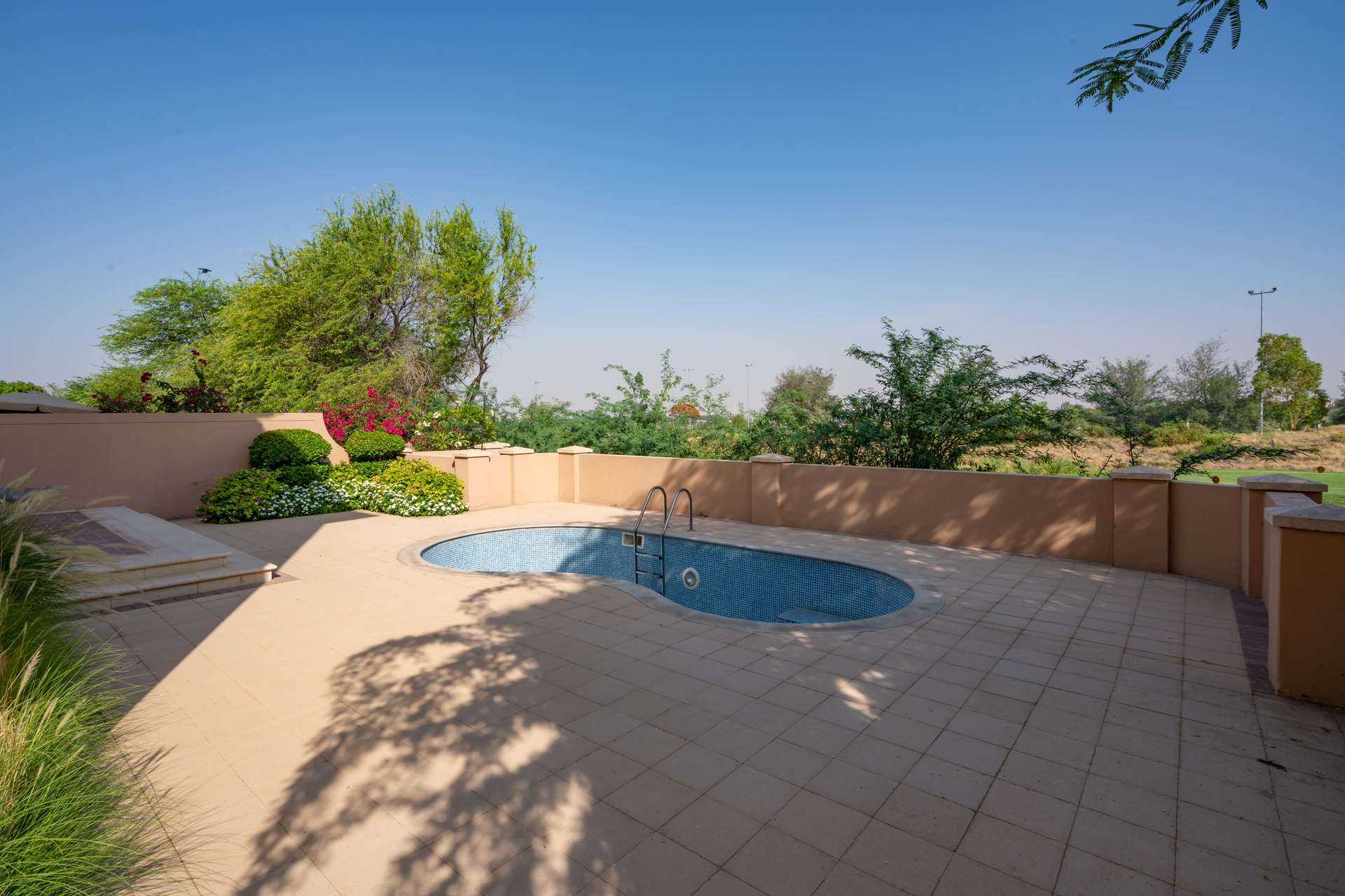 Empty bedroom in 4-bedroom villa, natural light, Whispering Pines, Jumeirah Golf Estates